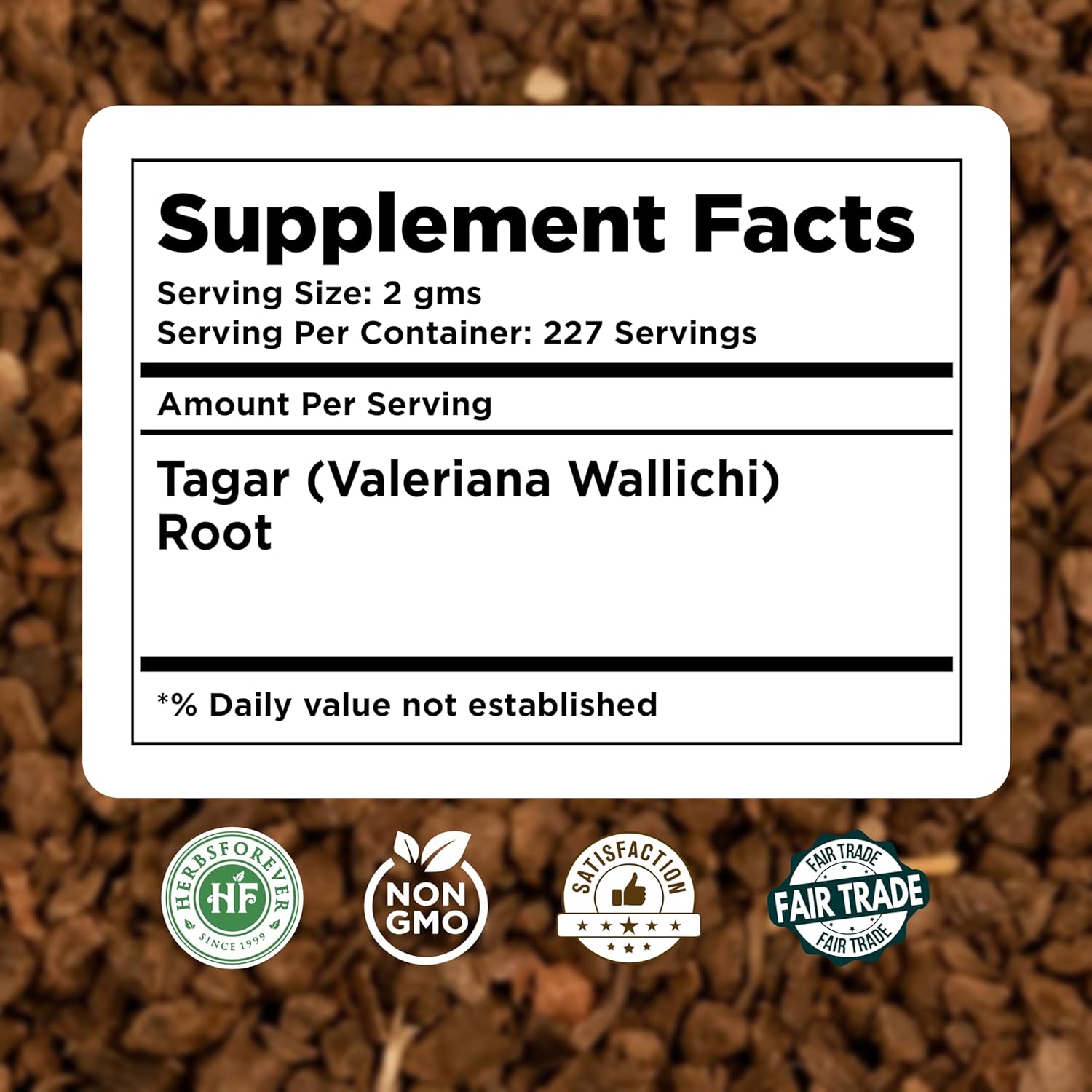 HerbsForever Tagar(Valeriana wallichii) Root Powder-Ayurvedic Herb for Sound Sleep,Stress & Relaxation,Mood Swings | Wild Harvested -Non GMO,Vegan, 2X Potency | Ultra Clean,Steam Sterilized,16oz-1LBS