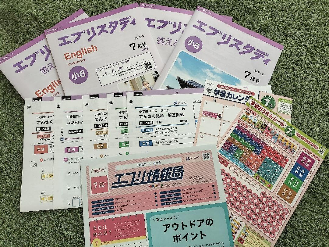 Amazon.co.jp: 品 エブリスタディ 小6 2024年 7月号 算数 理科 社会