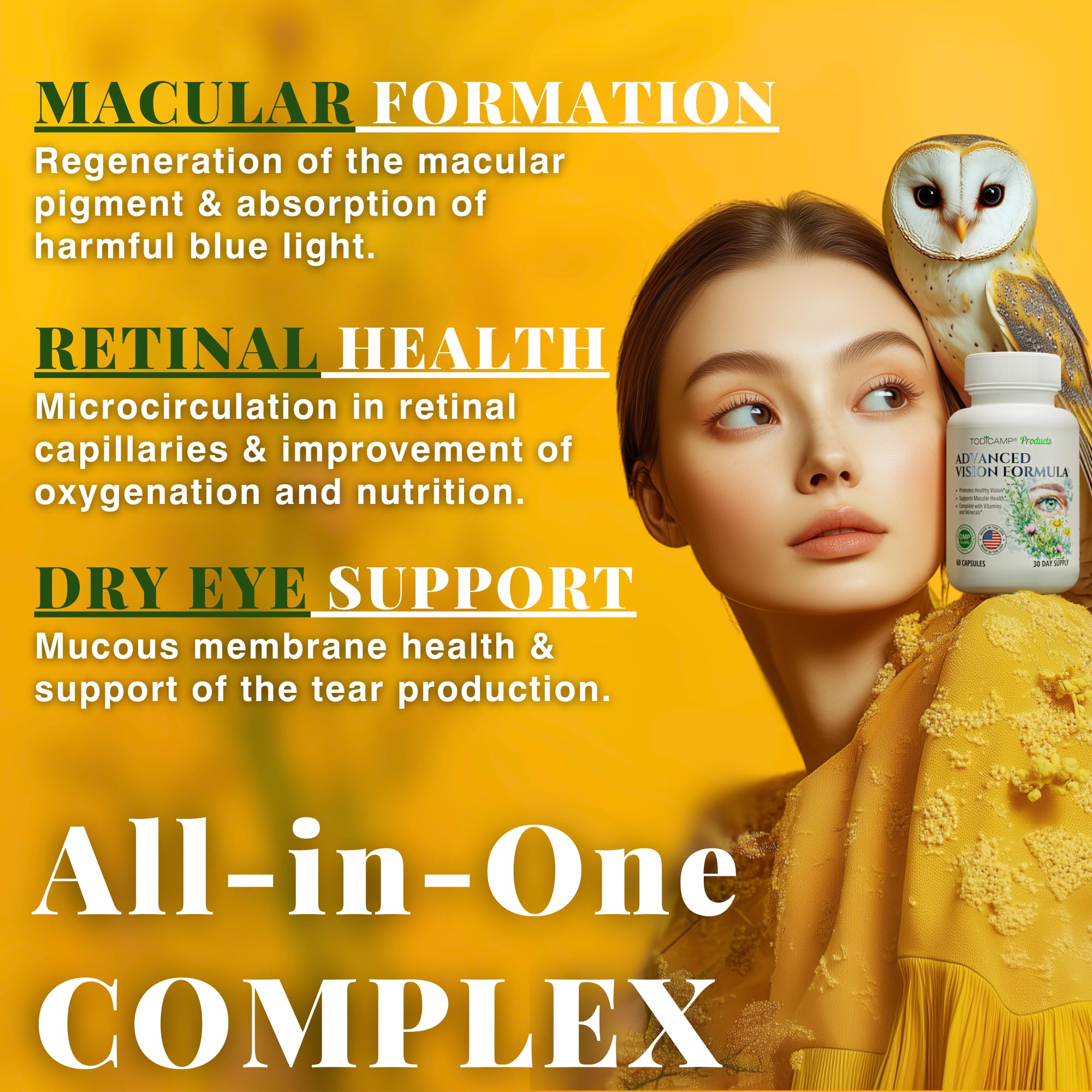 Macular Support Eye Care Supplements Bilberry Lutein Zeaxanthin Lycopene — Amazon image 4