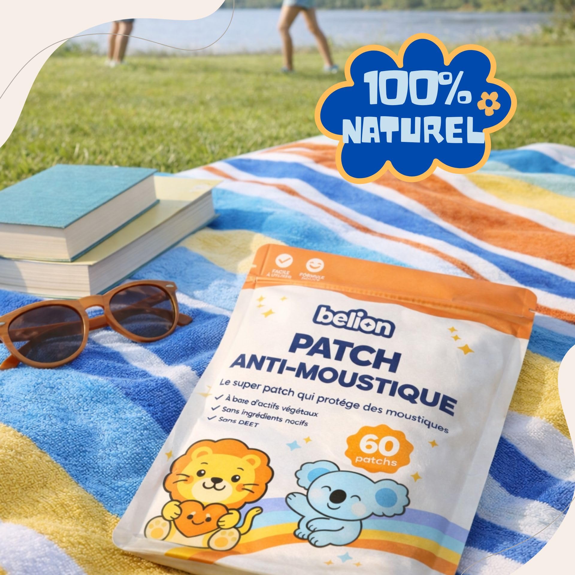 Patch anti moustique autocollants contre moustiques tiques acariens 60 patchs plein air
