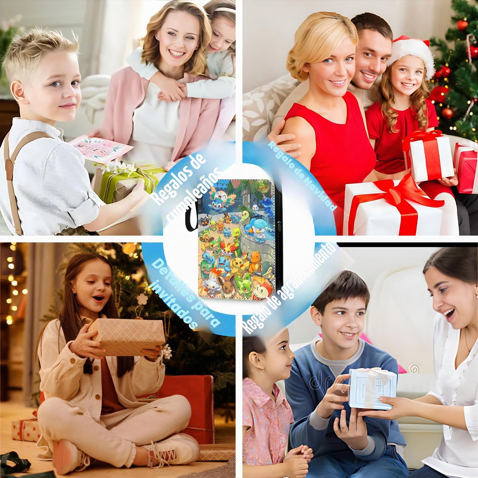 Álbum de colección para tarjetas, 55 páginas con capacidad para 440 tarjetas, álbum de coleccionistas, carpetas para cartas, porta tarjetas impermeable portátil, regalo para niños.
