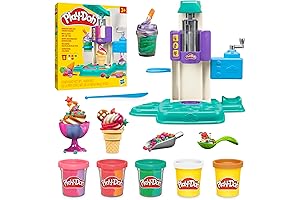 Play-Doh All Mixed Up 7-Piece Rainbow Swirl Ice Cream Playset