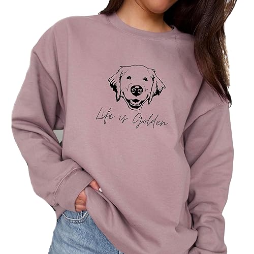 Miniatura 7 de Golden Retriever Mama Women's Long Sleeve Crewneck Dog mom Sweatshirt Golden Retriever Mama Print Graphic Shirts Pullover Tops