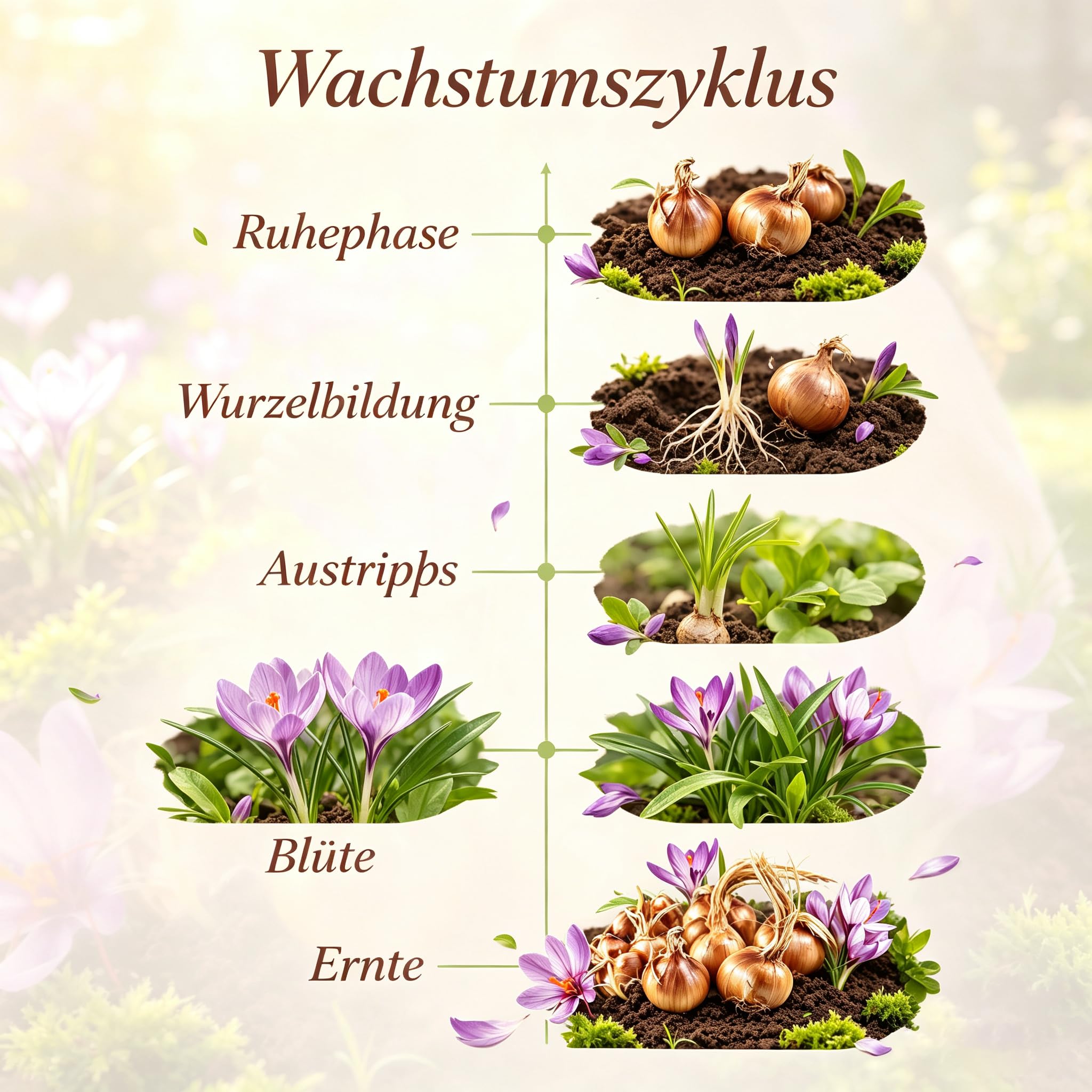 Krokuszwiebeln, leicht im Innen- und Außenbereich zu züchten, können in Wasser oder Erde gezüchtet werden, blühen im frühen Frühling-15Staude