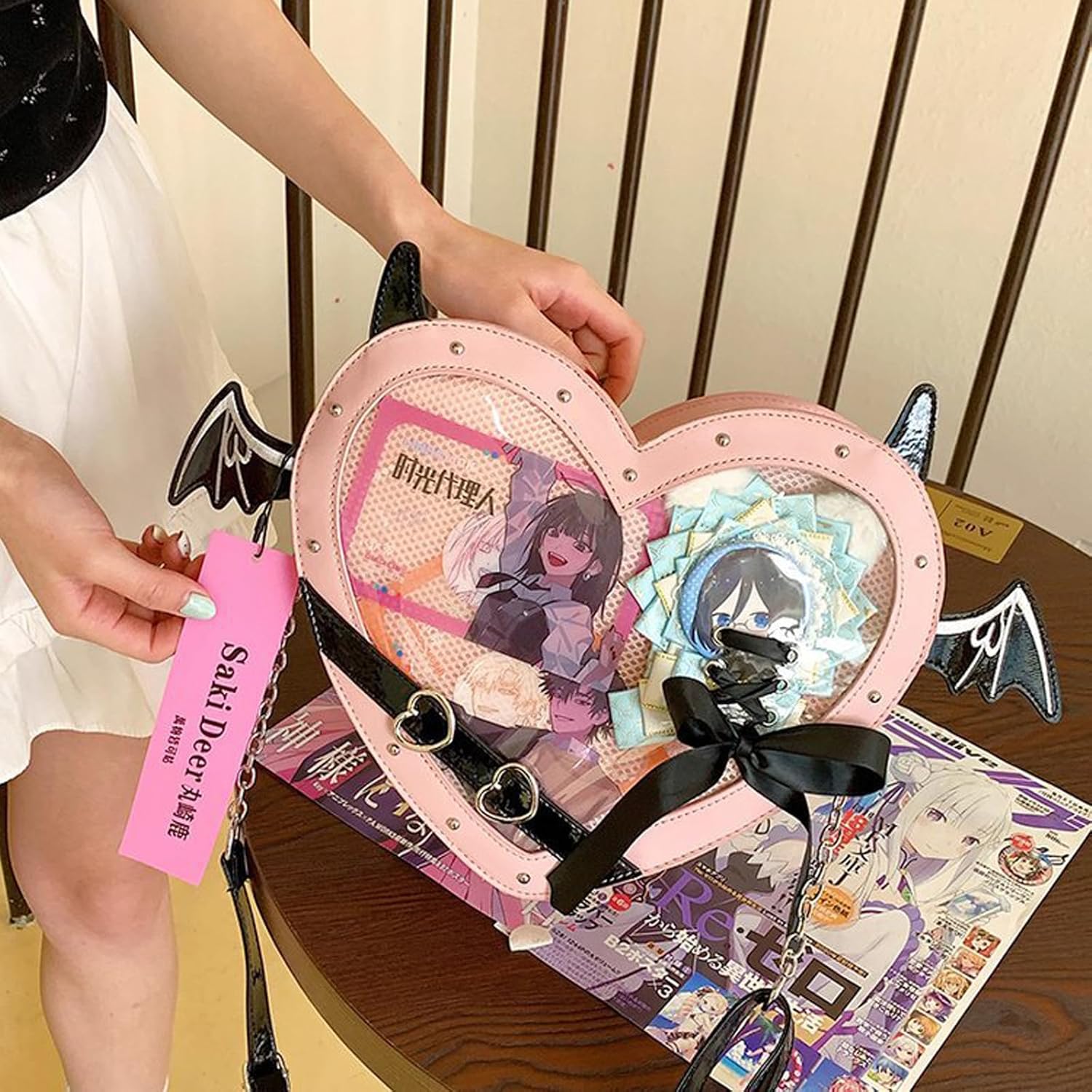 Little Devil Shoulder Bag Love Itabag with Bat Wings Fashion Dating Chain Bag