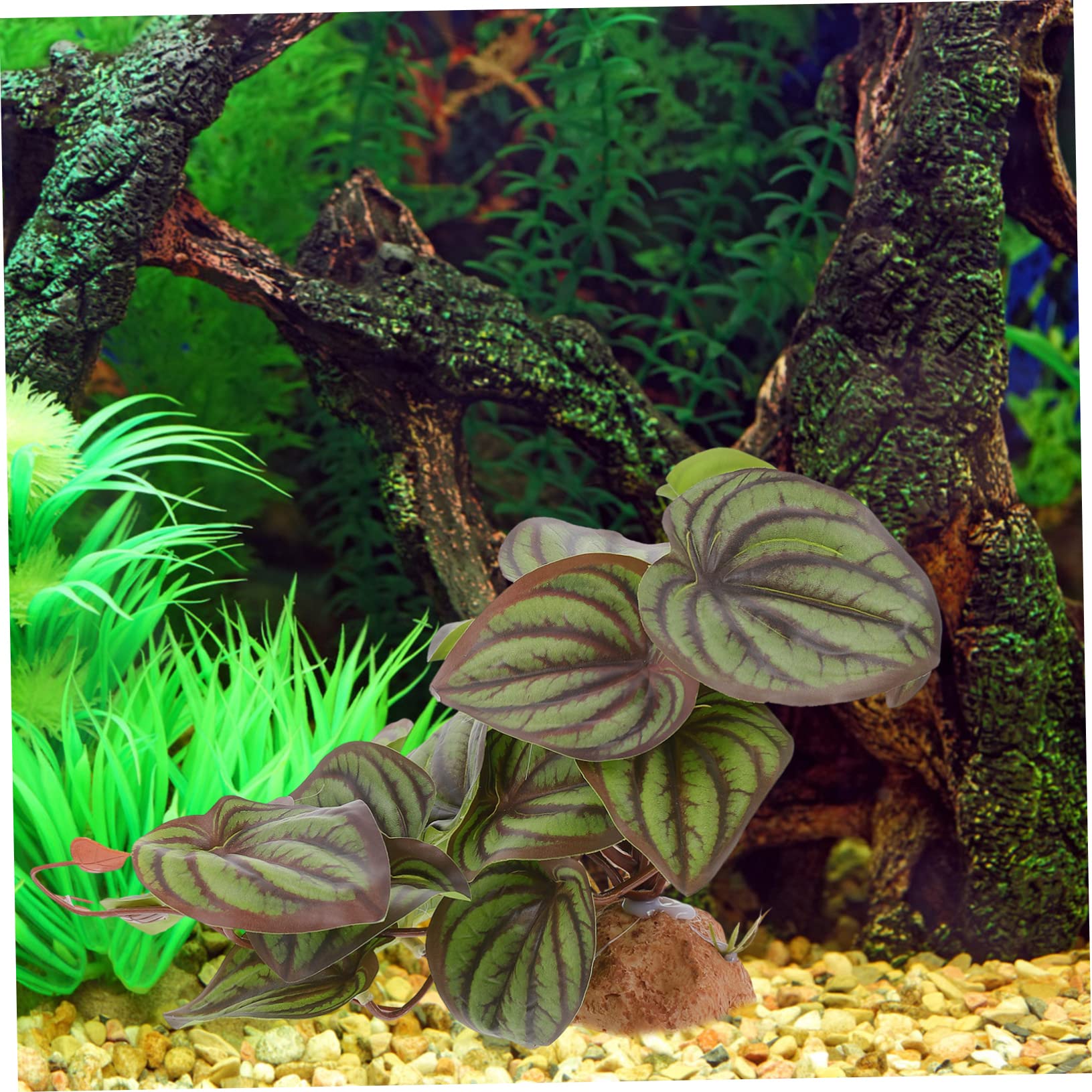 DOITOOL 3 Piezas De Decoración De Terrario Plantas Artificiales Falsas para Reptiles Camaleones Y Geckos.