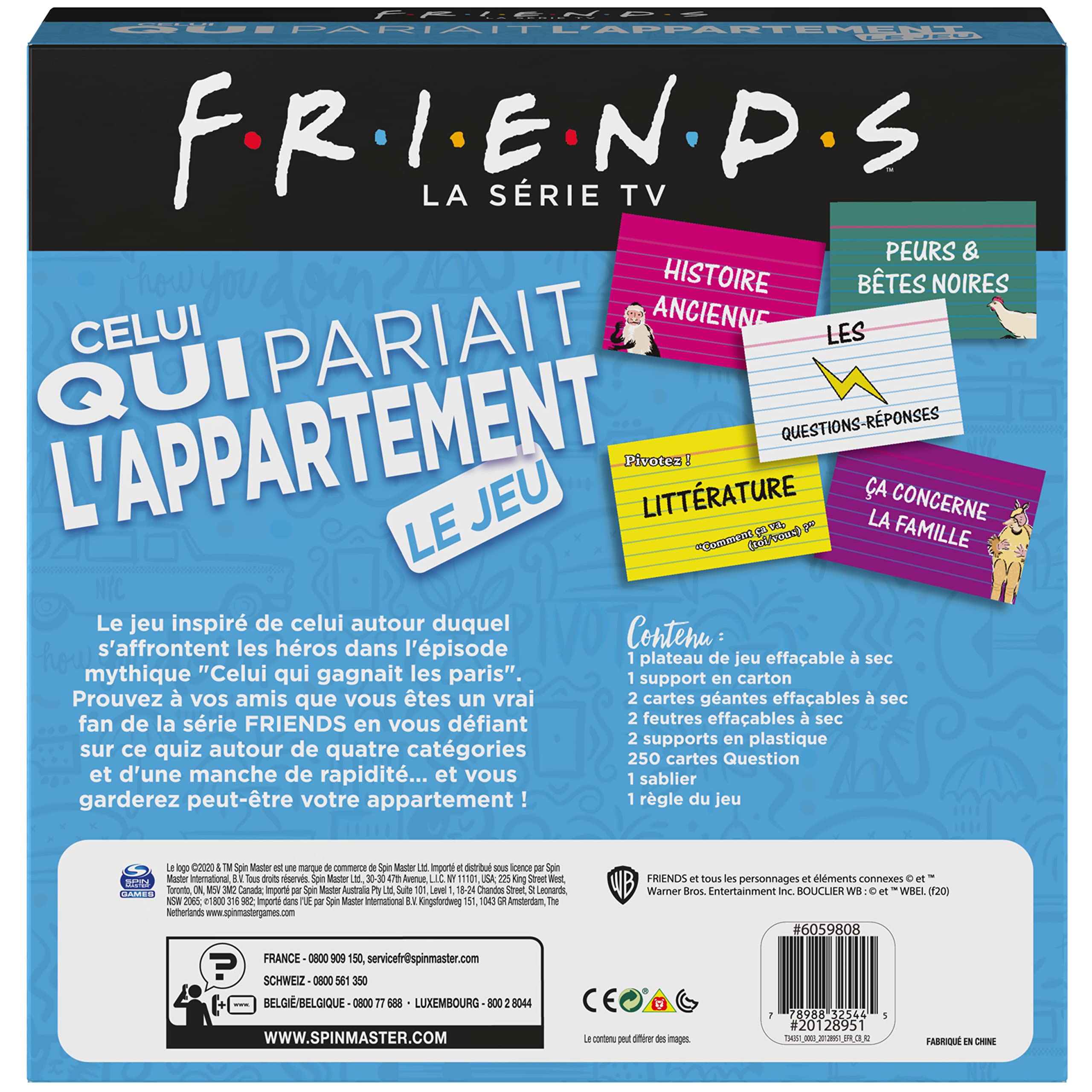 Friends - Gioco di domande Friends "Chi scommette l'appartamento" - Gioco d'atmosfera tra amici - dalla serie TV - 6059808 - Gioco da 14 anni