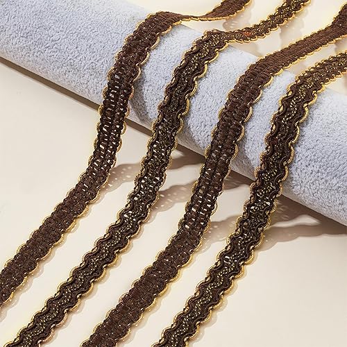 Miniatura 4 de PH PandaHall Cinta de encaje de poliéster de 13 yardas, cinta de encaje de poliéster de 0.6 pulgadas, cinta de tela decorativa, costura para