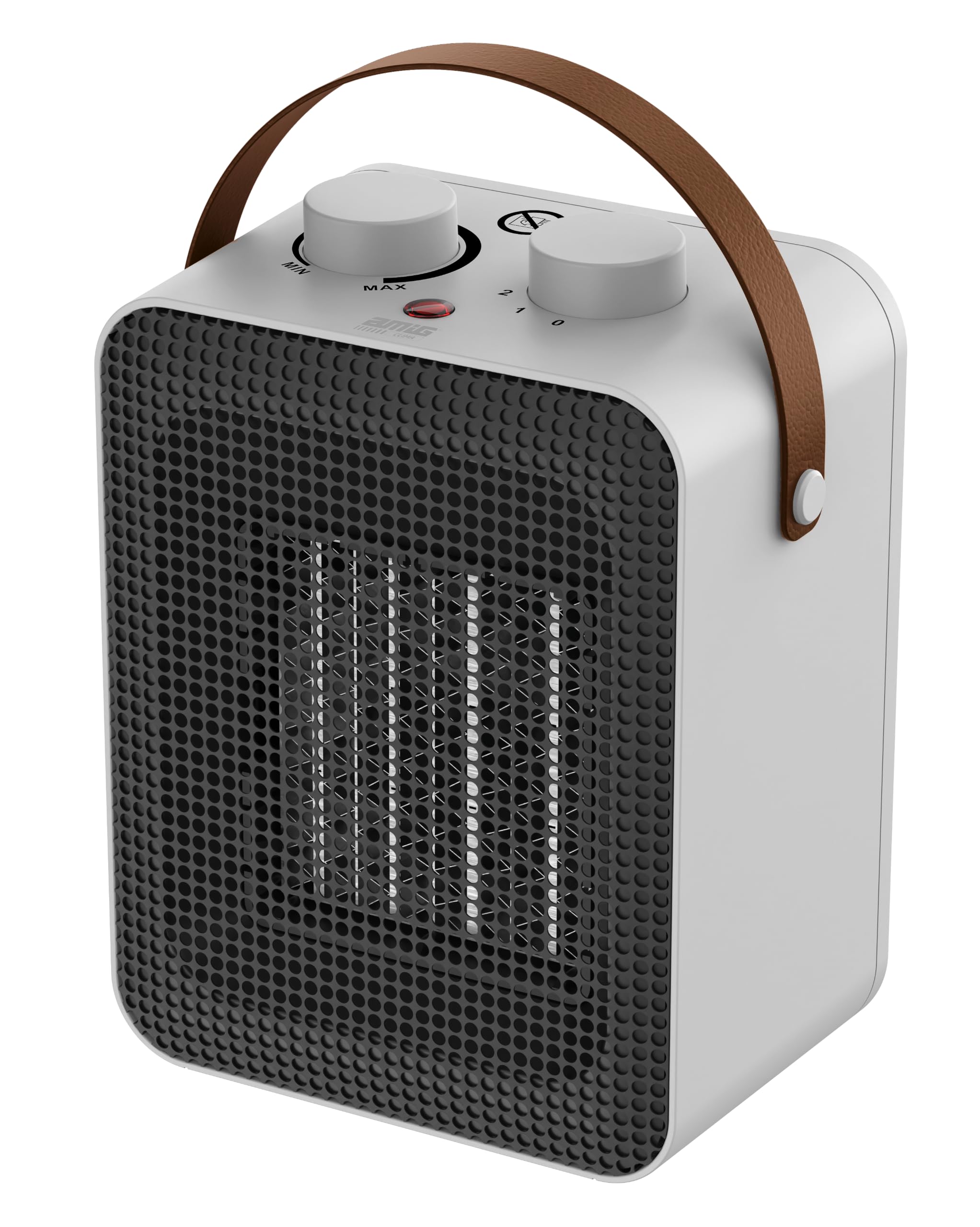 Amig - Grzejnik ceramiczny, 2 moce 1200 W/1800 W, regulowany termostat