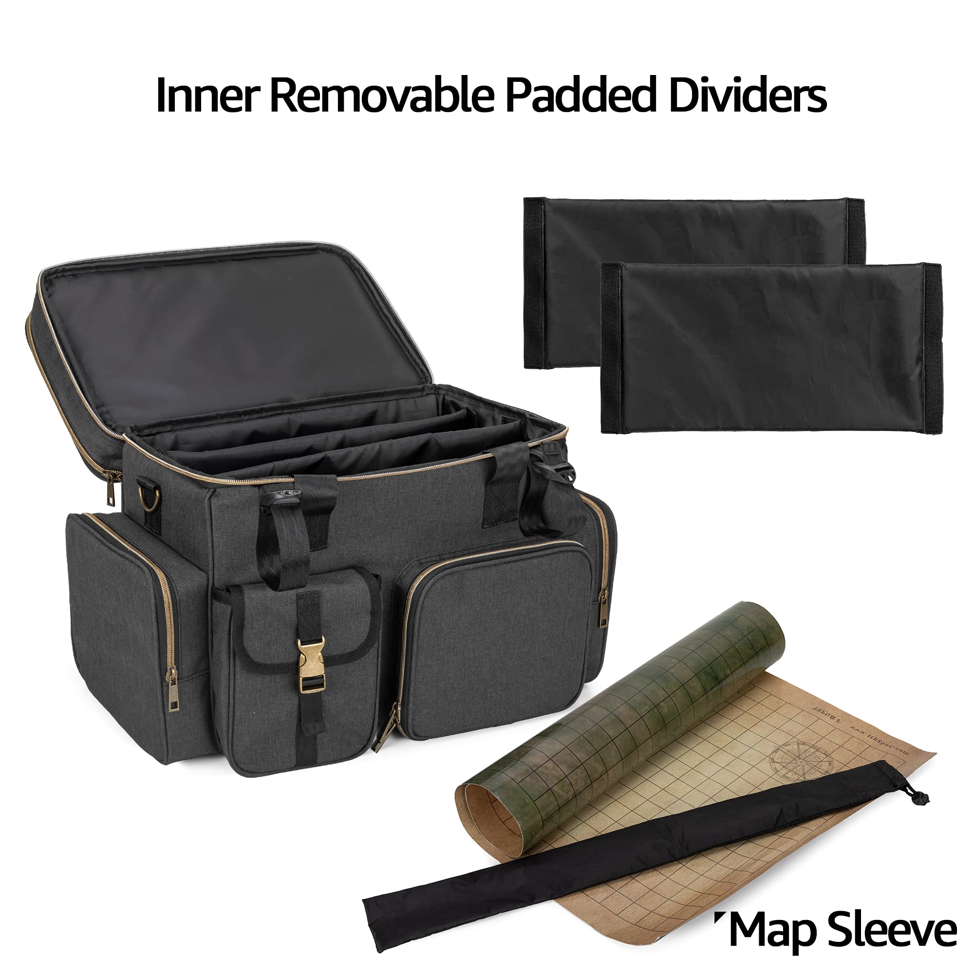 Trunab Bolsa para DND RPG Adventurer's Travel, Bolsa Gran Capacidad Compatible con Battle Mat de Dungeons and Dragons, Compatible con Handbooks, Libros de Reglas