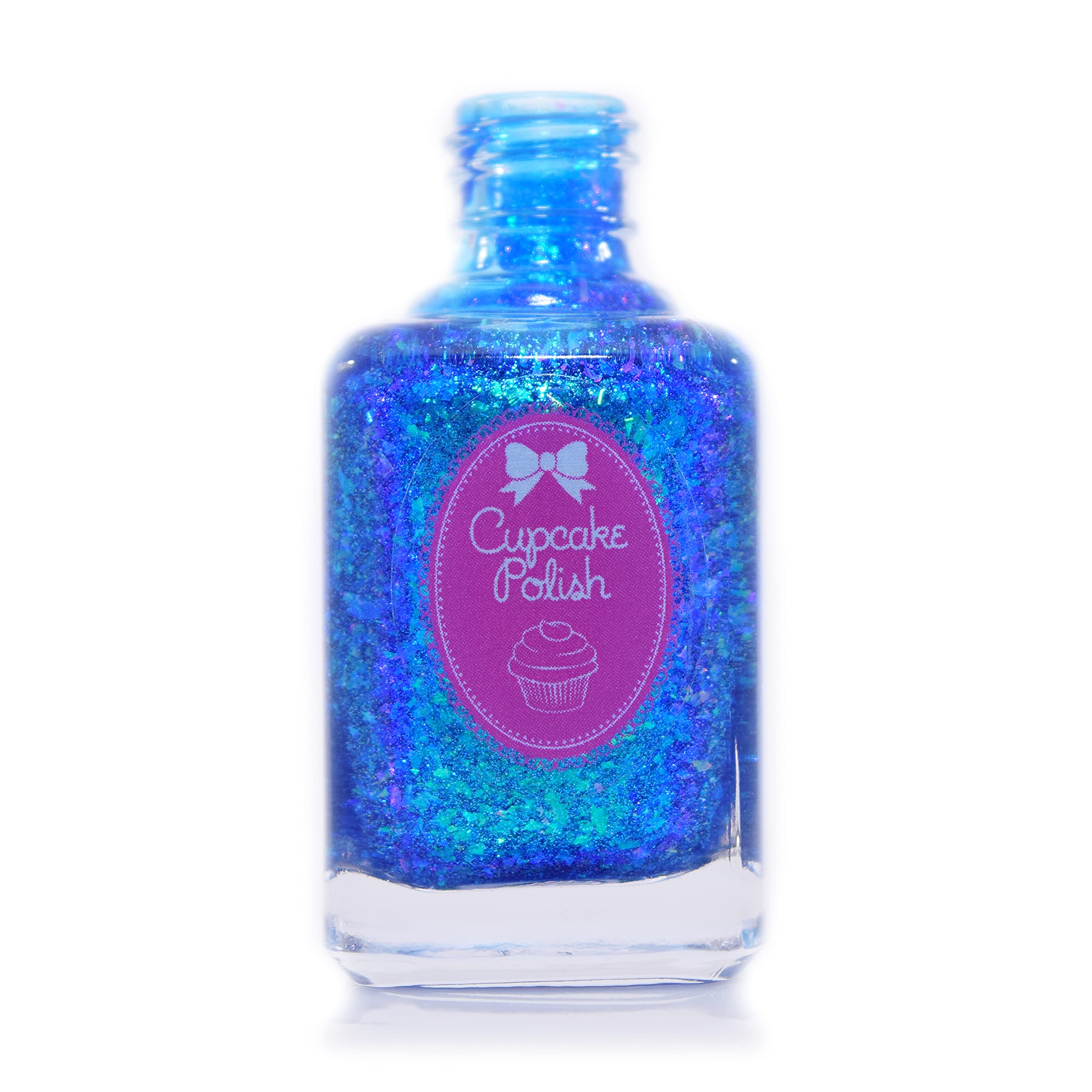 Half Life - royal blue iridescent flakie nail polish by Cupcake Polish