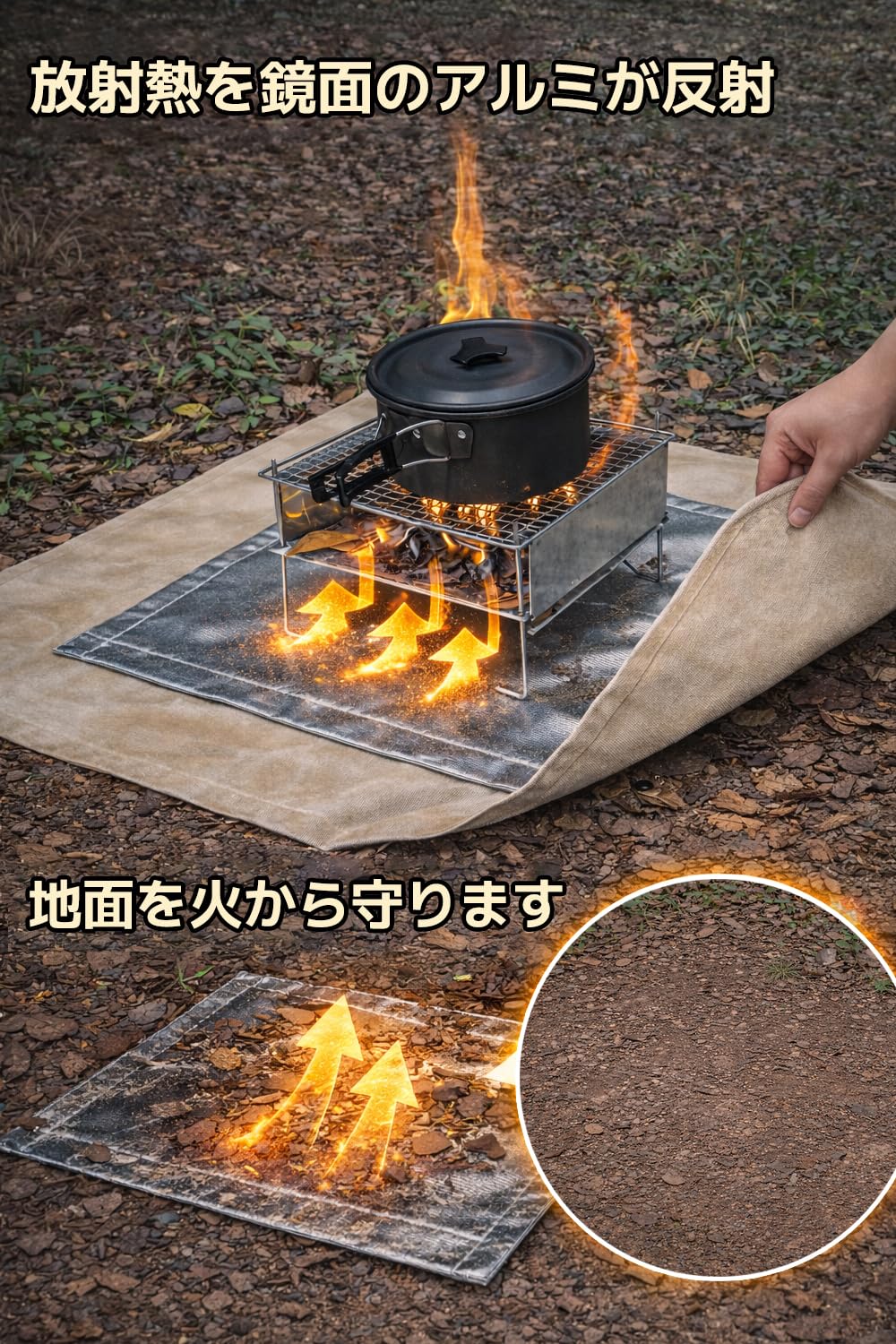 Amazon.co.jp: hiino kano 焚き火シート 防火シート スパッタシート 第