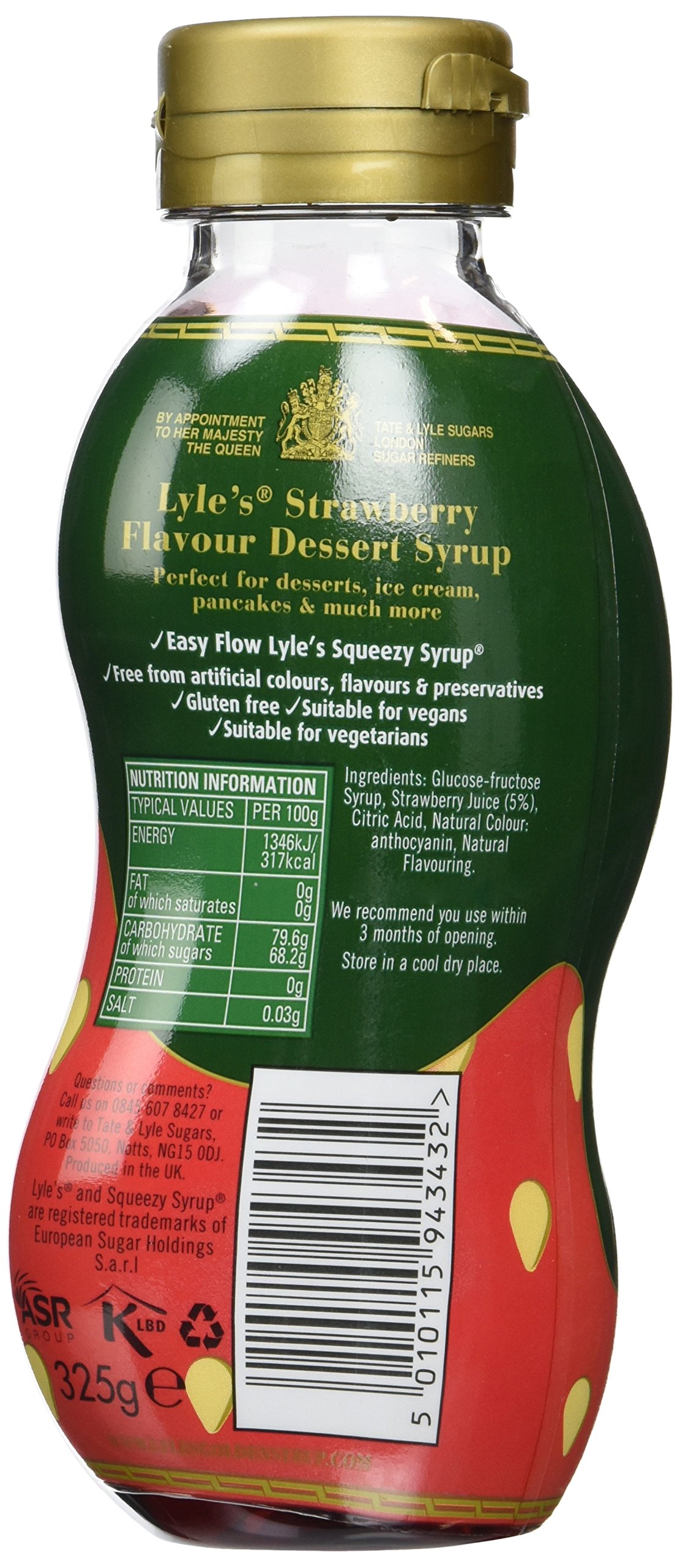 Lyle's Strawberry Syrup 325g - Blighty's British Store