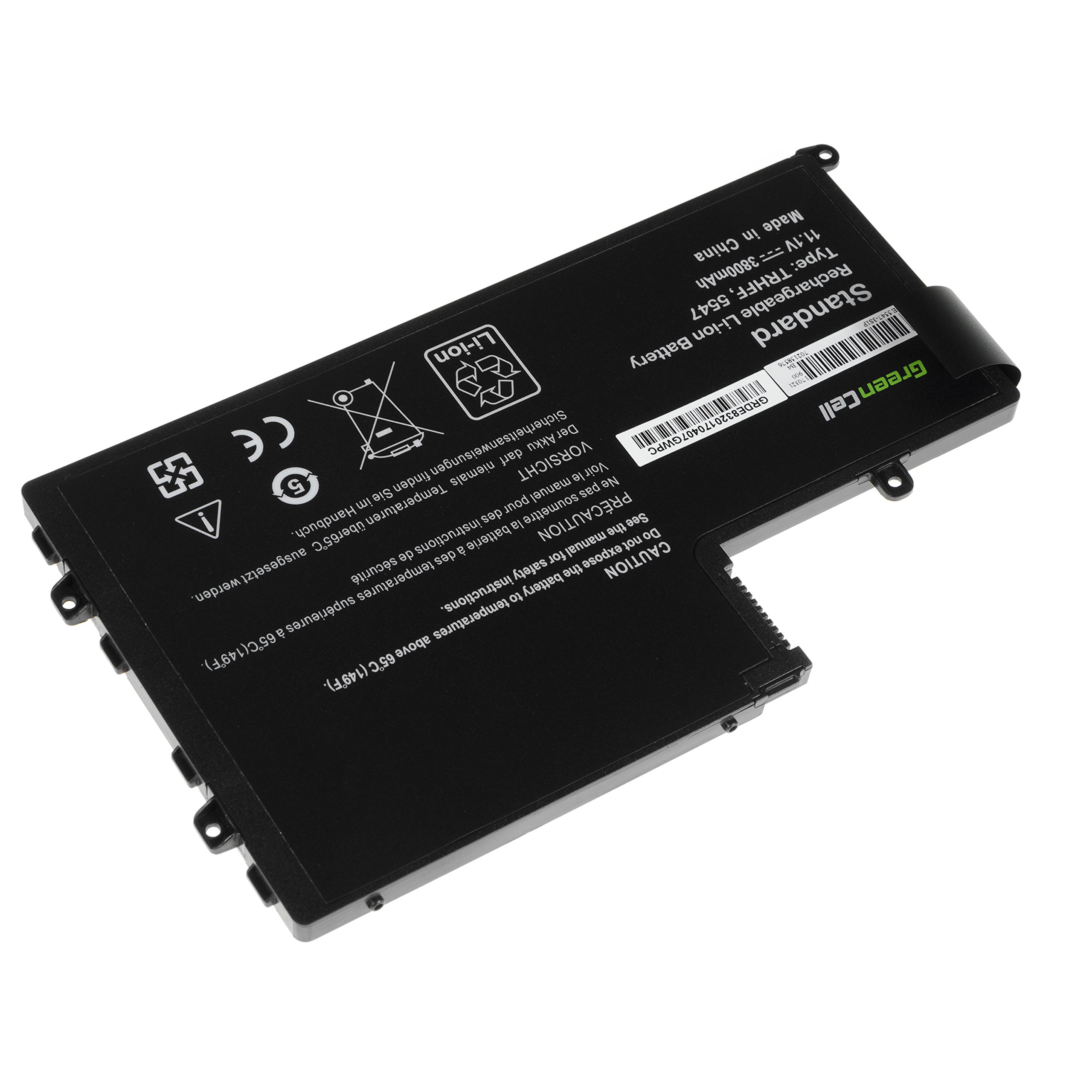 Green Cell® TRHFF Batería para DELL Latitude 3450 3550 Inspiron 15 5542 5543 5545 5547 5548 5557 14 5442 5443 5445 5447 Ordenador (3400mAh 11.1V Negro)