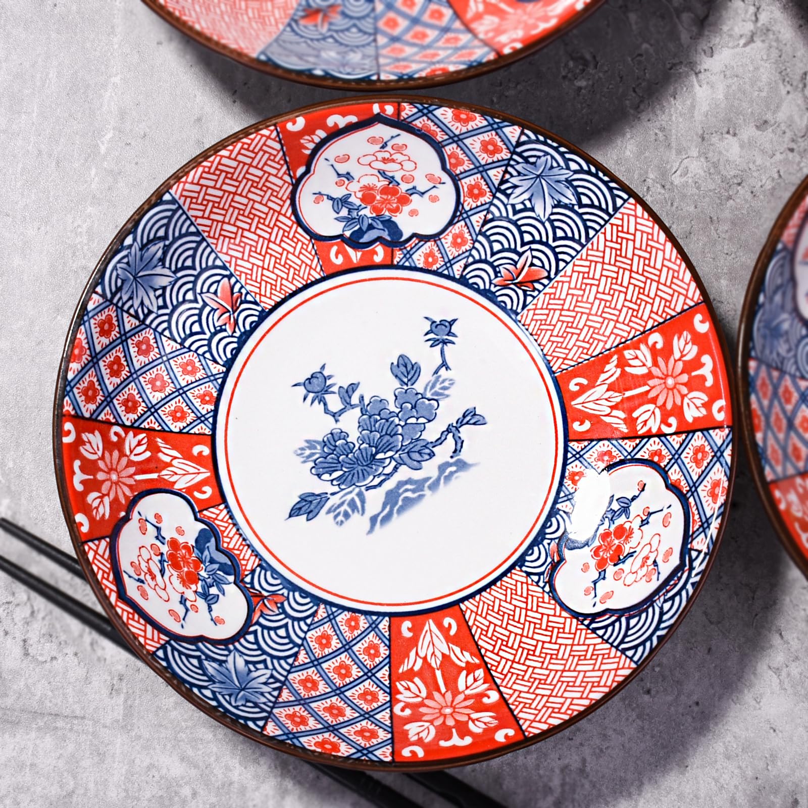 Amazon.com | Cerficer Porcelain Dinner Plates Set of 4, 8 Inch