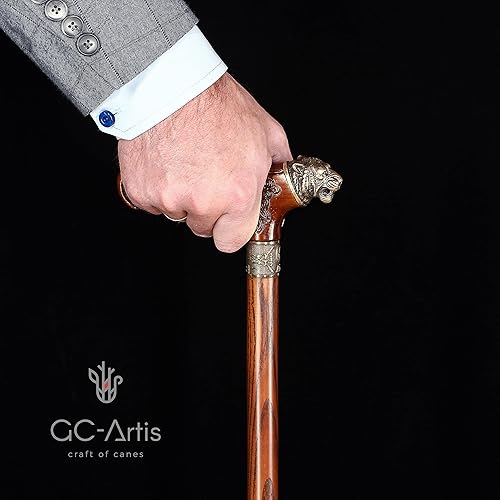 Miniatura 8 de GC-Artis - Bastón de madera para caminar, hecho a mano, cómodo agarre, bastones para hombres y mujeres, elegante bastón Derby