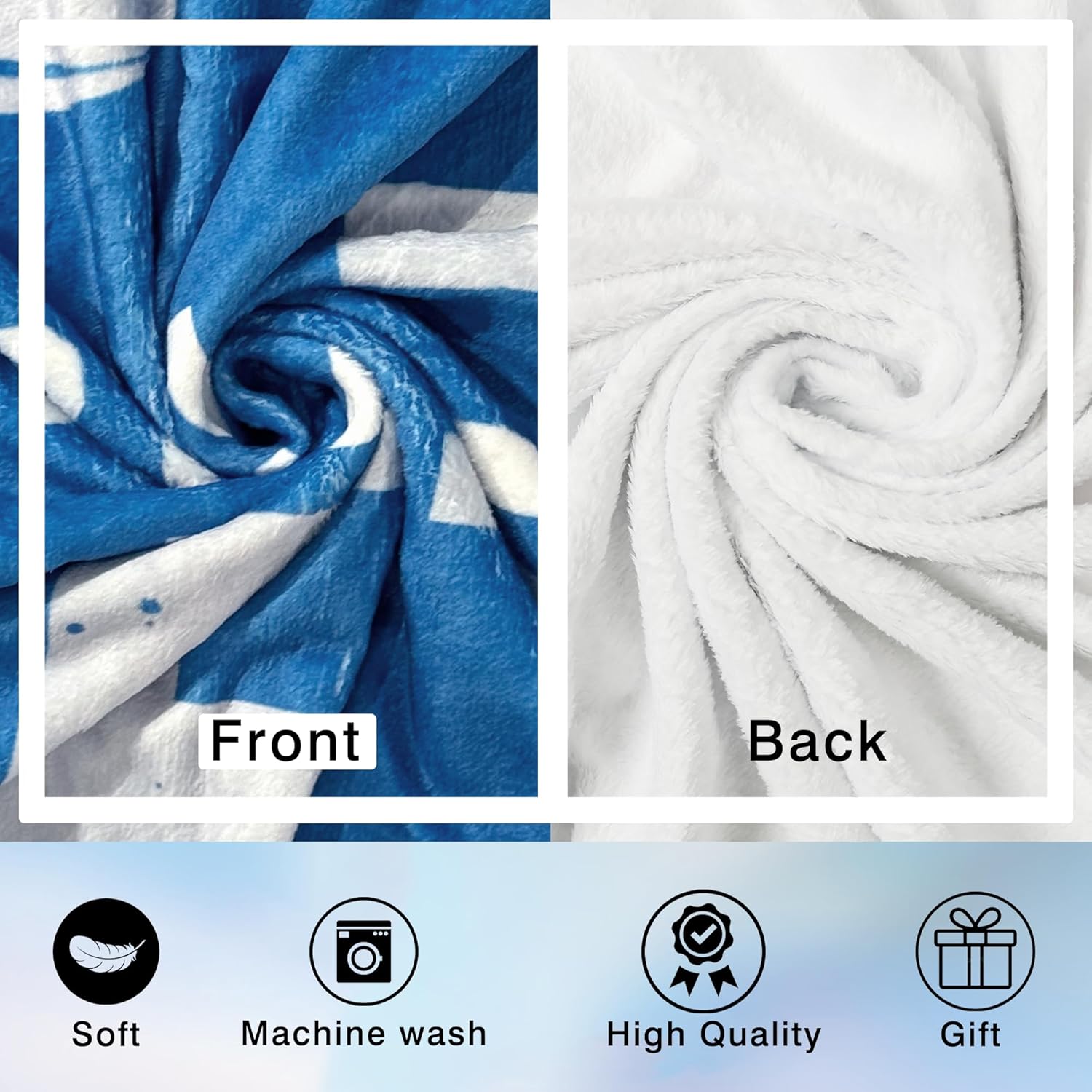 Football Style Football Throw Blanket Gift for Team Fans Soft Fleece Flannel Blanket 50"x60" - Image 5