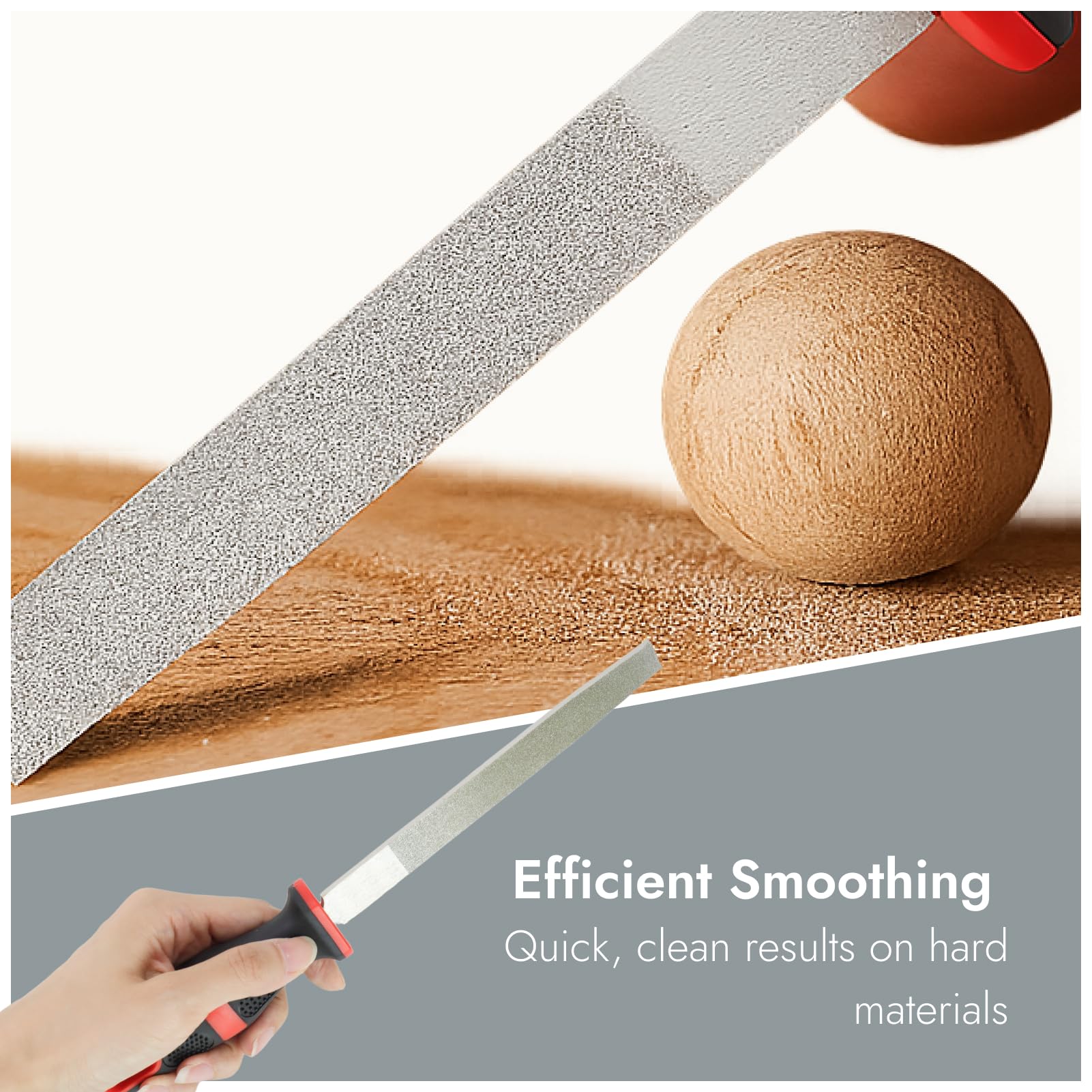Lima piatta diamantata 6 pollici, grana media 150, per vetro, ceramica, piastrelle, marmo, granito e pietra, doppia superficie, manico ergonomico con impugnatura comoda e foro per appendere