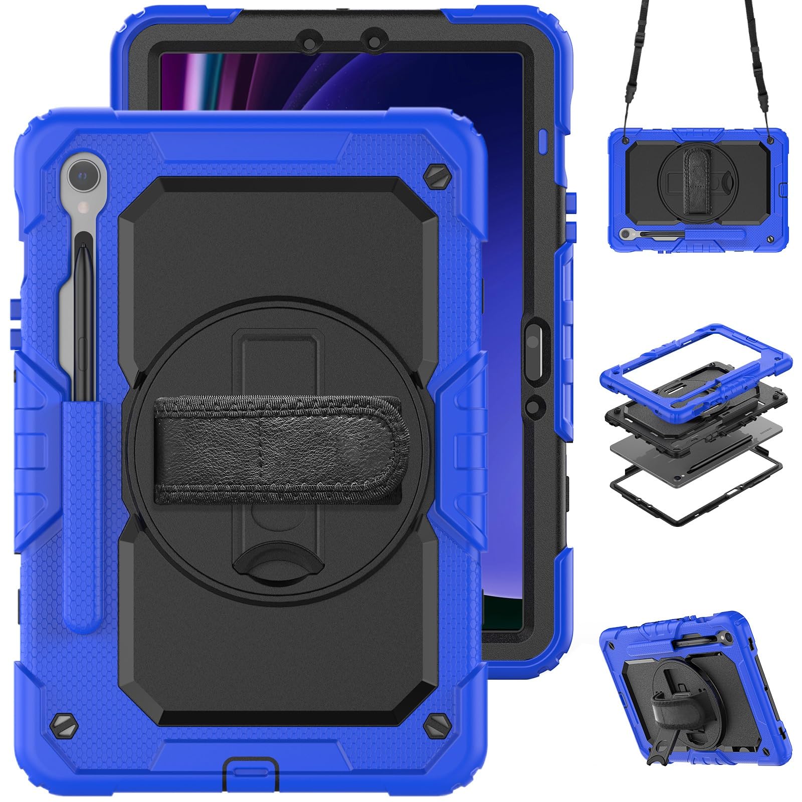 Custodia protettiva per tablet PC compatibile con Samsung Galaxy Tab S9 11 pollici 2023 X710/X716B/X718U Custodia in TPU antiurto resistente, custodia protettiva W Protezione dello schermo 380