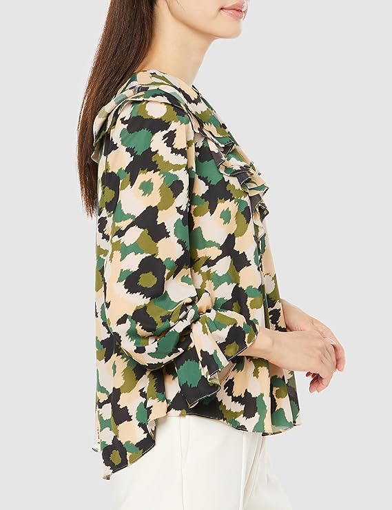 【定価36,000円】22SS ✨グレースクラス　カモプリントフリルブラウス カモプリントフリルブラウス / GRACE CONTINENTAL | GRACE