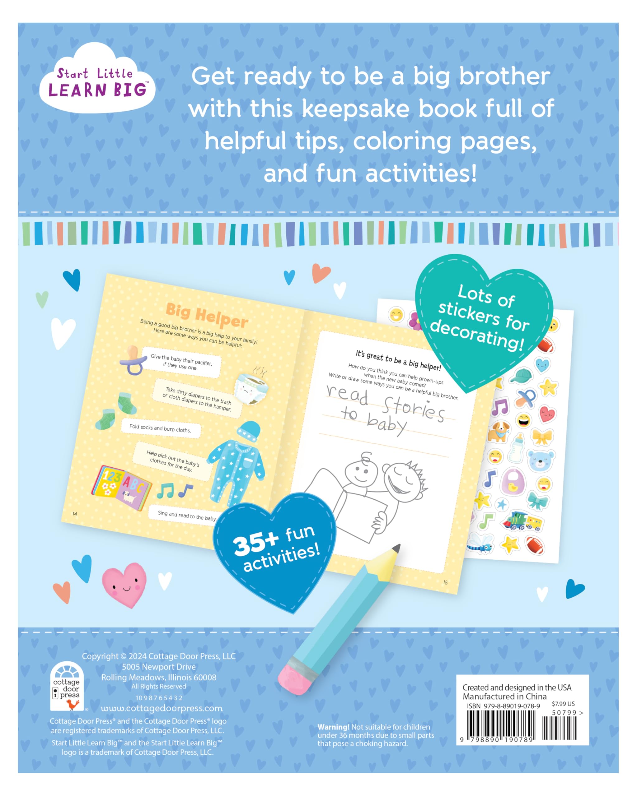 Big Brother Activity Book and Story with More than 70 Stickers - Includes Coloring Pages, Mazes, and More