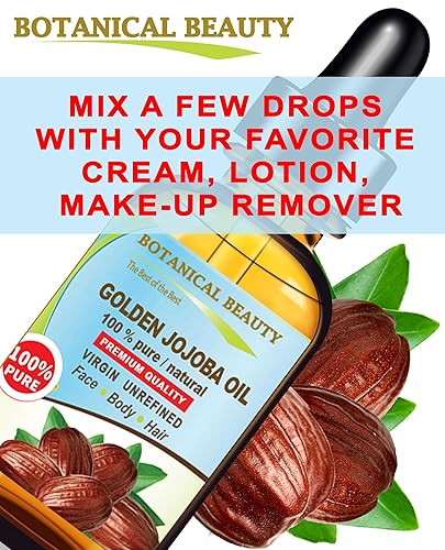 Miniatura 7 de Botanical Beauty ACEITE ORO DE JOJOBA ORO ORO 100% PURO PARA CARA, CABELLO, PIEL, CUERPO. 0.5 Fl.oz.- 0.5 fl oz.