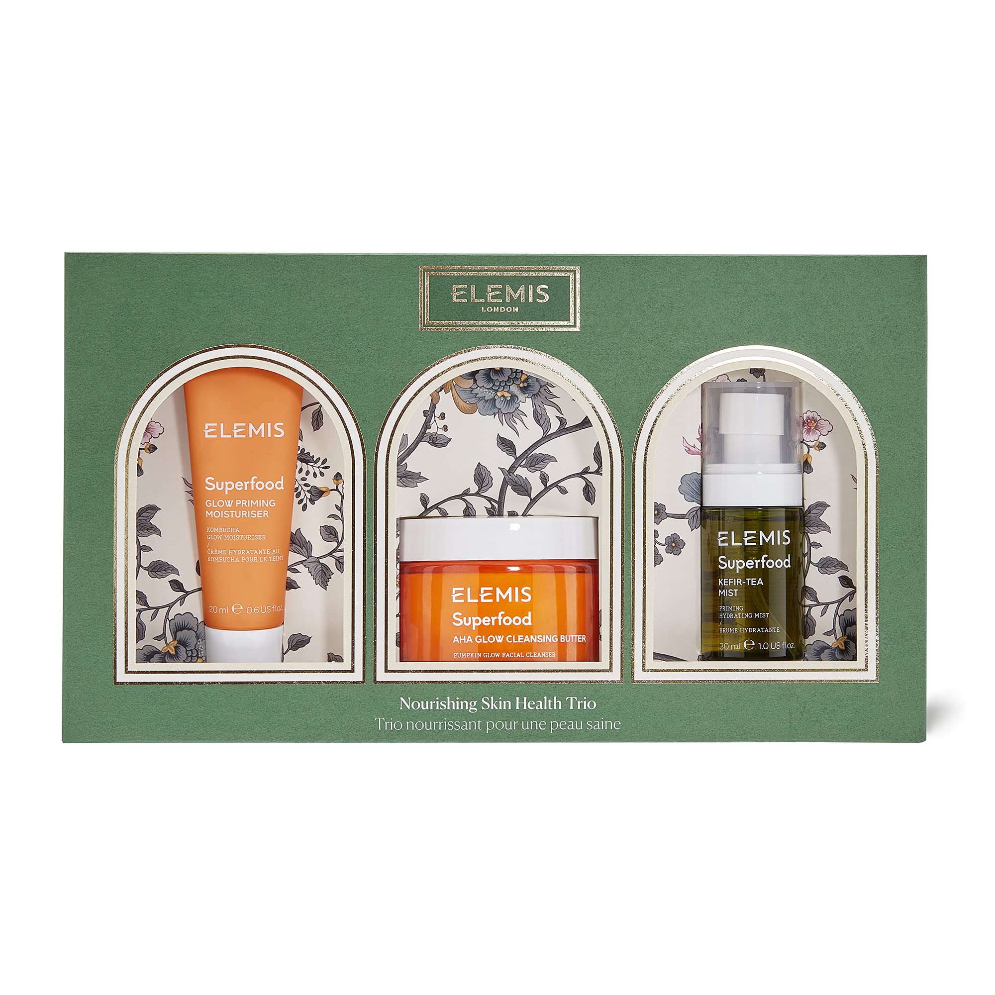 ELEMIS Nourishing Skin Health Trio, Limited Edition Christmas Gift Set, Trio of Nutrient-Rich Superfood Staples to Cleans...
