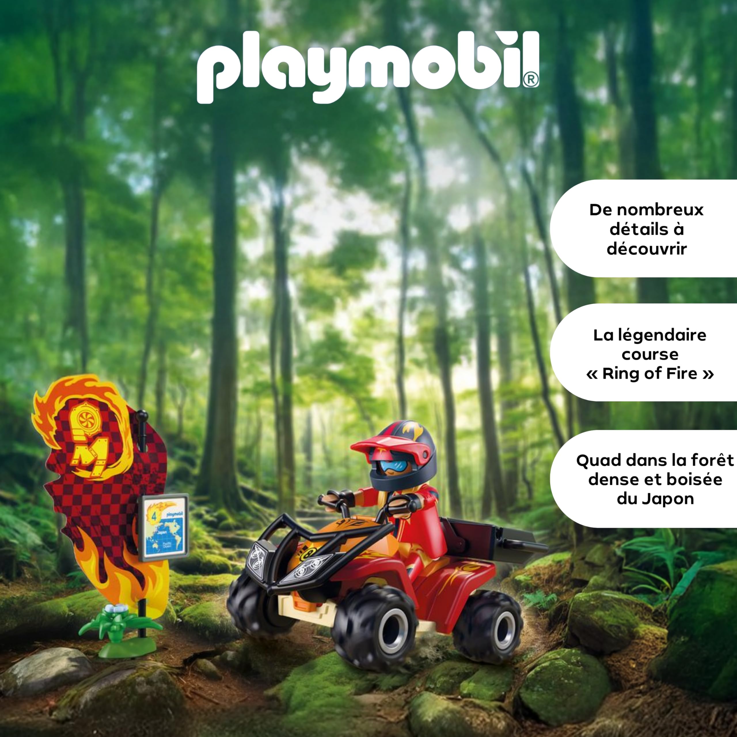 Playmobil | Cars | Quad Tout-Terrain | Quad Tout-Terrain avec Pare-Buffle Amovible| Jouet pour Les Enfants de 4 Ans et Plus | 72064 - 4