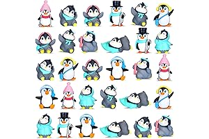 Macarrie Christmas Mini Figures Penguin Figurines