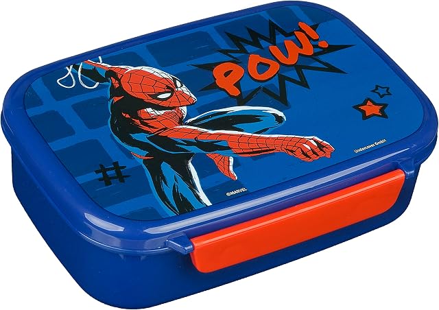 Scooli SPAN9903 Spider-Man Lunch Box, Blue/red