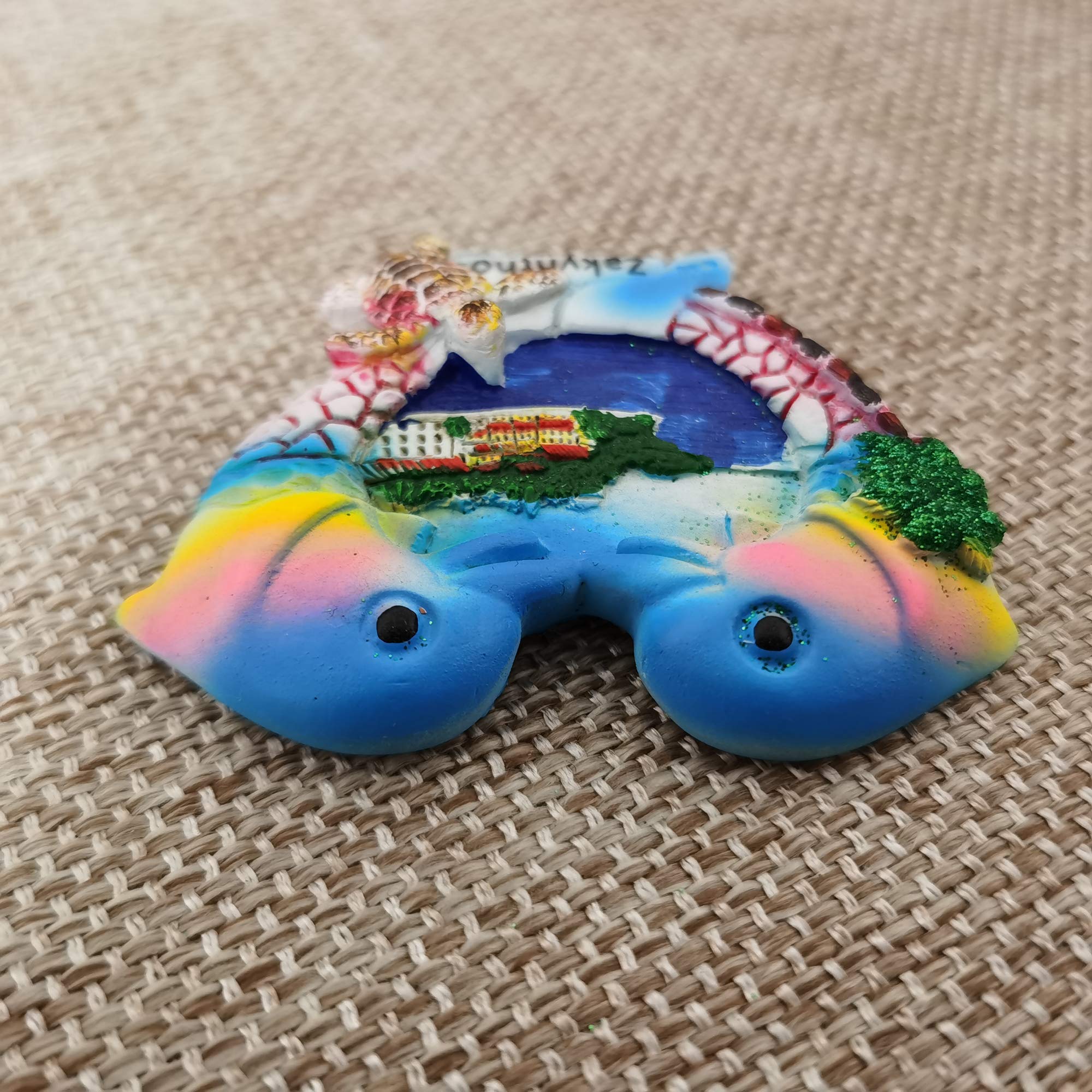 Magnete da frigorifero con il famoso mulino a vento di Santorini