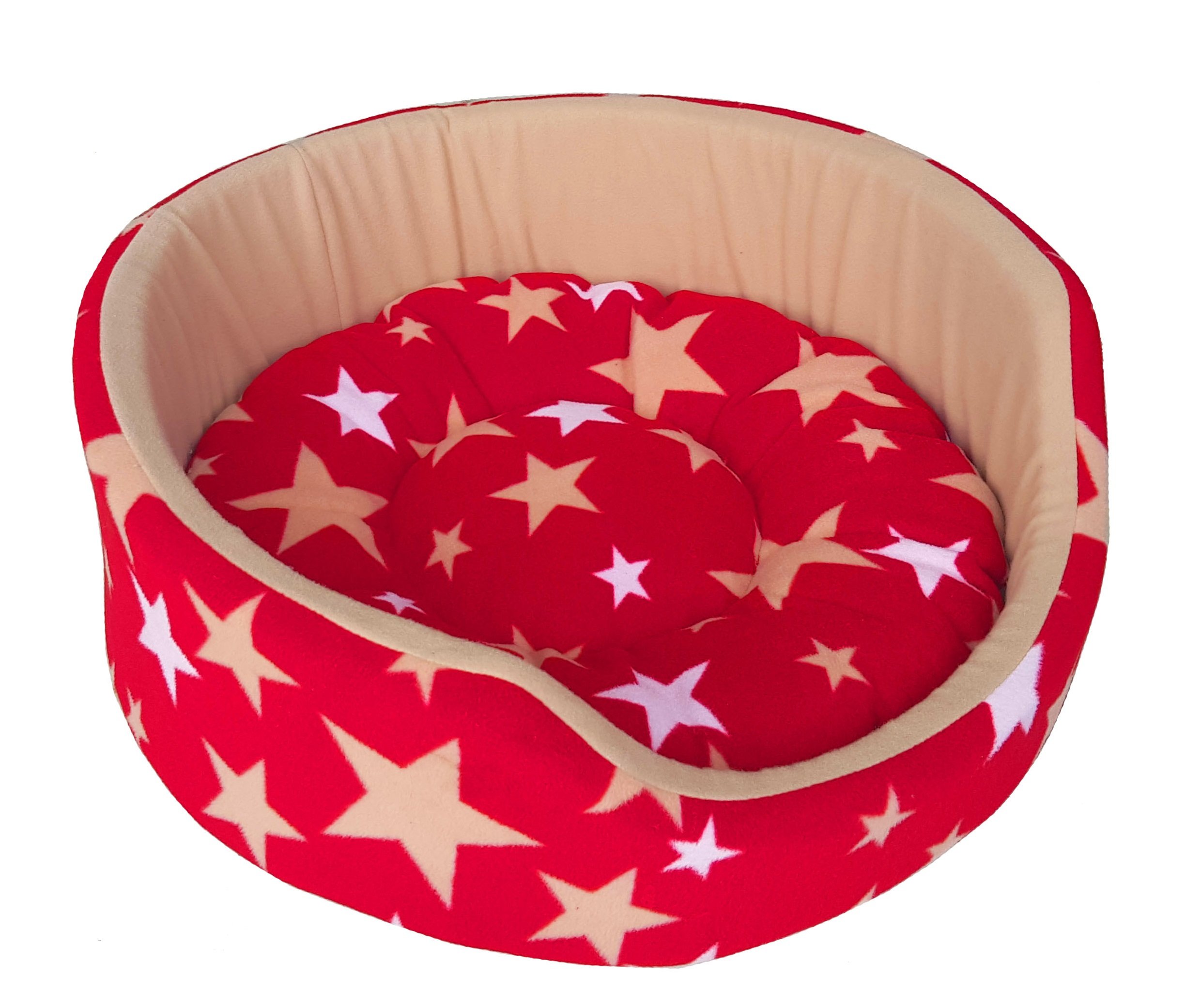 Fluffys Luxurious Soft Red & Beige Star Print Dog/Cat BedBoth Side(Export Quality)- Medium (B07DTGD5G6) Amazon Price History, Amazon Price Tracker