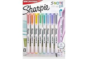 Sharpie S-Note Highlighters, 8-Pack Dual-Ended Creative Markers