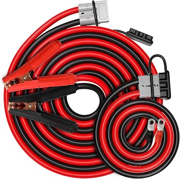 X-BULL 1 Gauge 30FT Heavy Duty Jumper Cables with Quick-Connect Plug 1000A Booster Cables for Cars, Trucks & SUVs for 12V & 24V Cars Jumper Cables Kit with Carry Bag