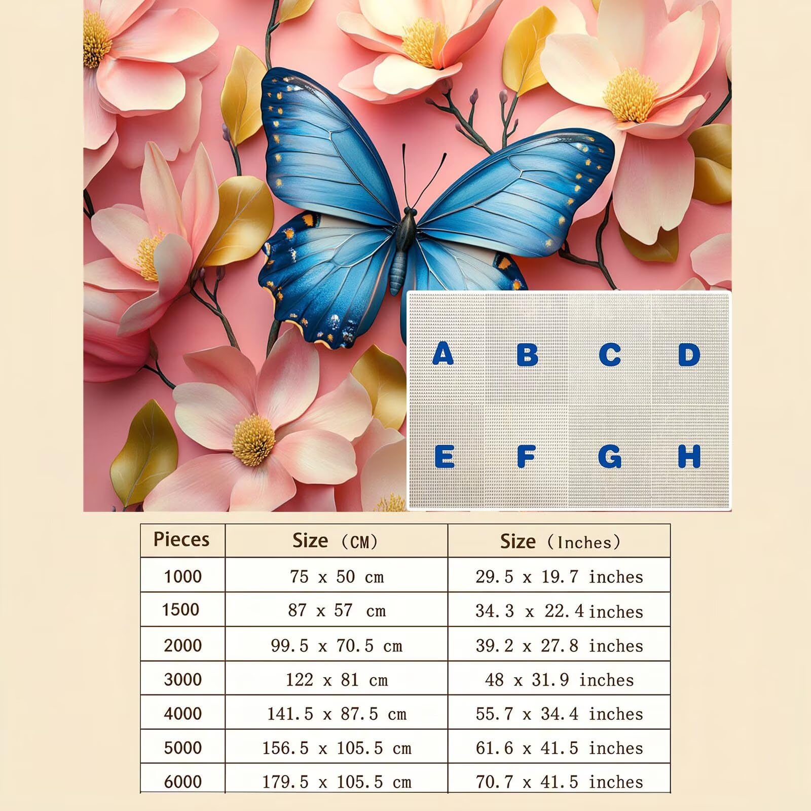 Puzzle 1500 Teile, Holzpuzzle Erwachsene 87 x 57 cm, Kniffliges Denksport Spiel, Großer Puzzlespaß für anspruchsvolle Liebhaber, Familienspiel, Puzzles für Dekor und Geschenk Schmetterling Tier f0-315