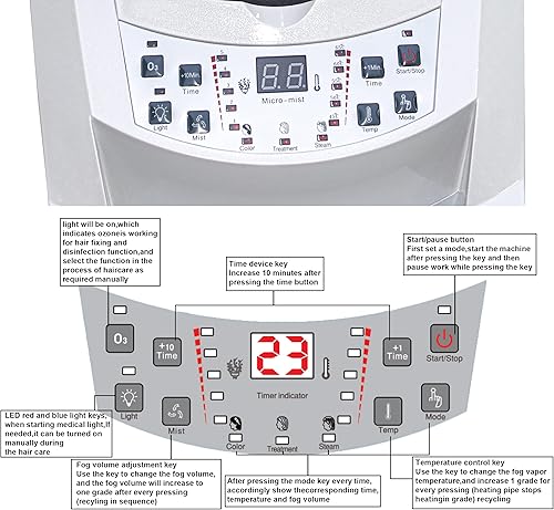 Miniatura 8 de Vaporizador para el cabello con champú, cuenco para lavar el cabello, silla reclinable con micro niebla, vaporizador para el cabello con capucha,
