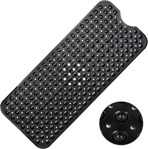 Miniatura 11 de Vannokor Alfombra de Baño para Bebés Antideslizante para Niños, de 40 x 16 Pulgadas Extralarga con Agujeros de Drenaje y Ventosas, Alfombra de Ducha