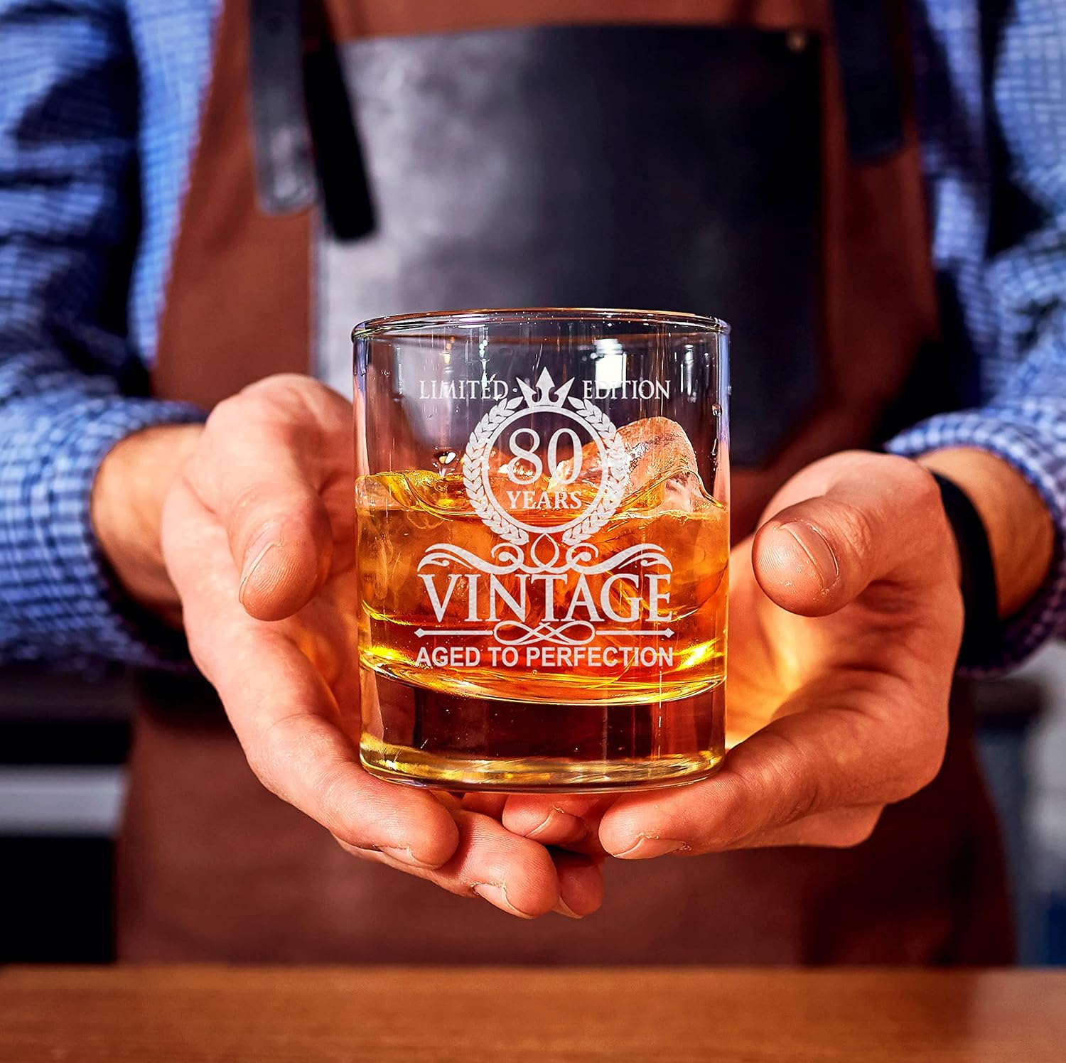 80th Birthday Gifts For Him - Limited Editions 11oz Whiskey Glass - 80th Birthday Decorations For Men - 80th Bday Gifts Ideas For Grandpa, Papa, Friends - Turning 80 - Party Supplies - Image 6