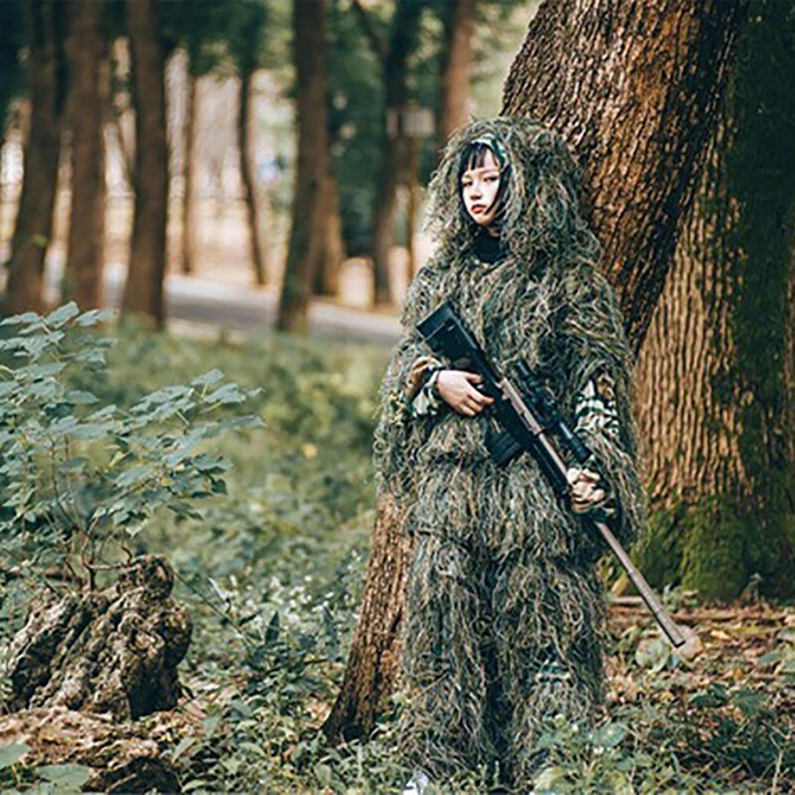 Amazon.co.jp: 5 in 1 迷彩服 上下セット 3D迷彩狩猟服 戦闘服