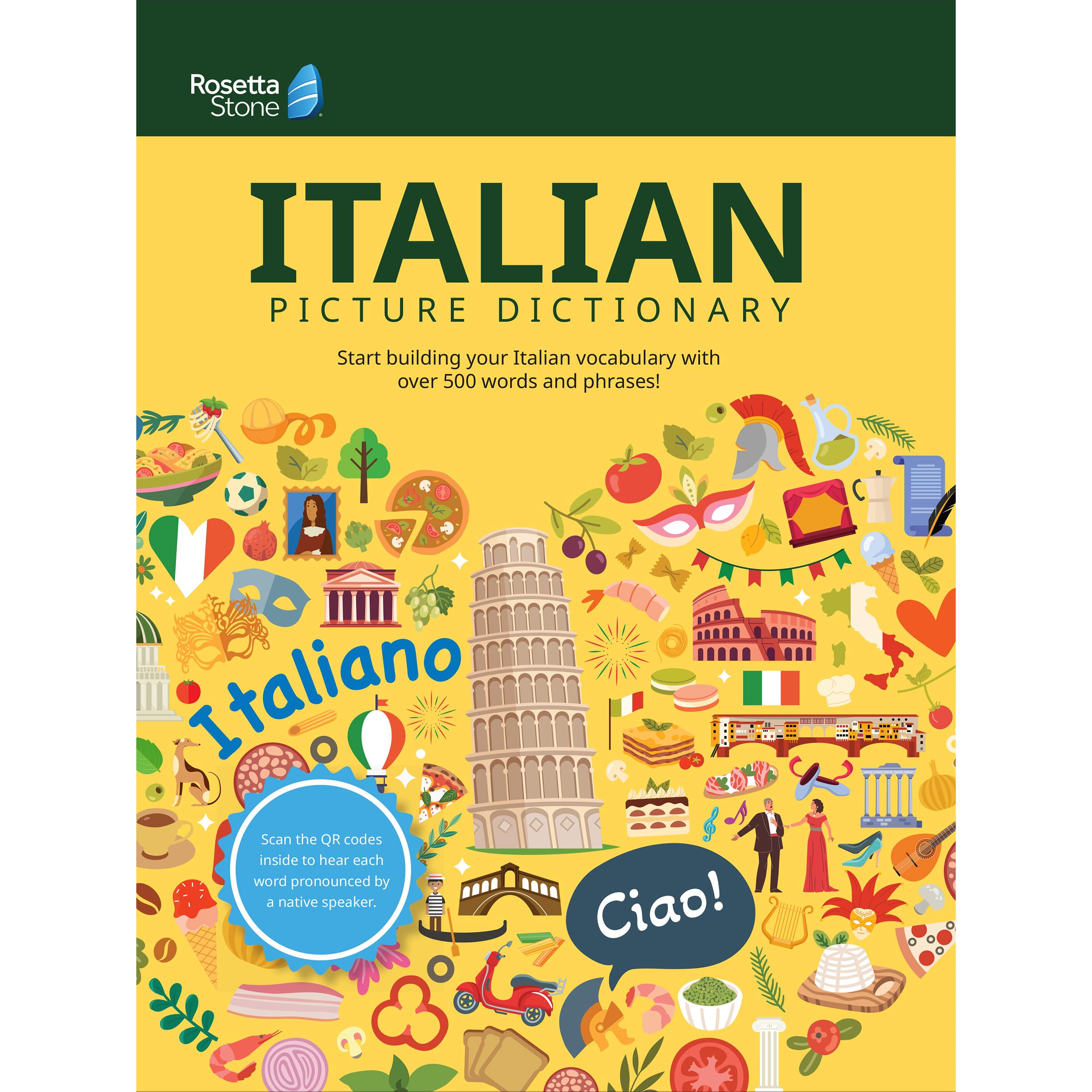 Rosetta Stone Italian Picture Dictionary, Italy Vocabulary Builder and Language Learning Book, Learn to Read and Pronounce Basic Sight Words, Common ... and More (Rosetta Stone Picture Dictionaries)