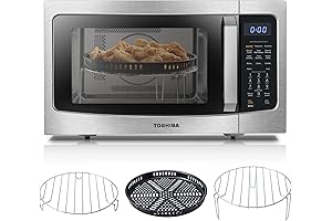 Toshiba ML-EC42P(SS) 4-in-1 Microwave Oven with Smart Sensor, Convection, and Air Fryer Combo