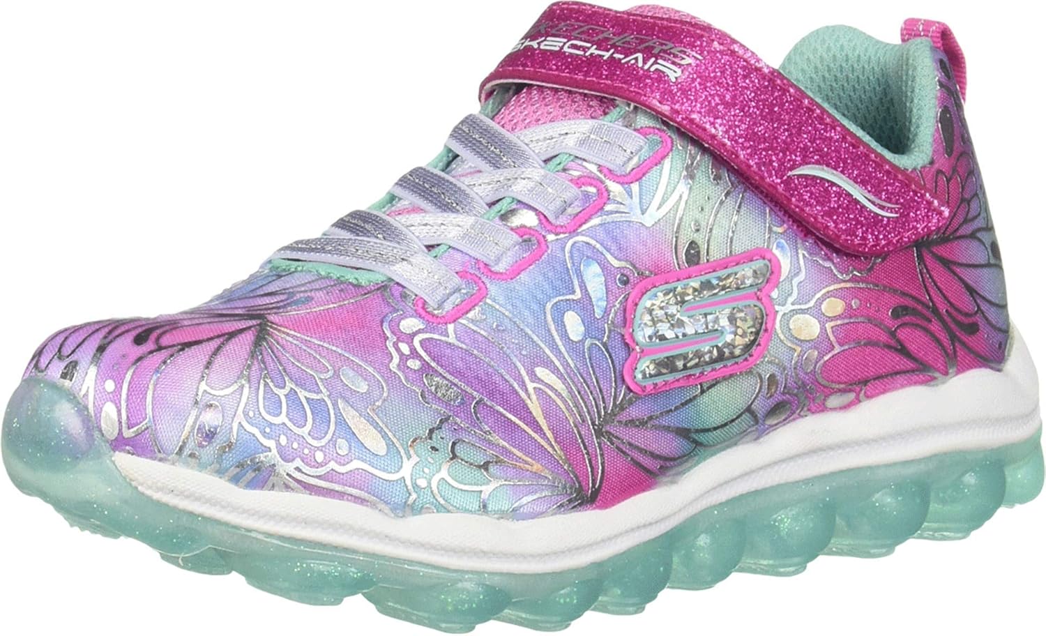 Skechers Kids Girl's Skech-AIR-Flutter N'FLY Shoe, Multi, 10H Medium US Little Kid