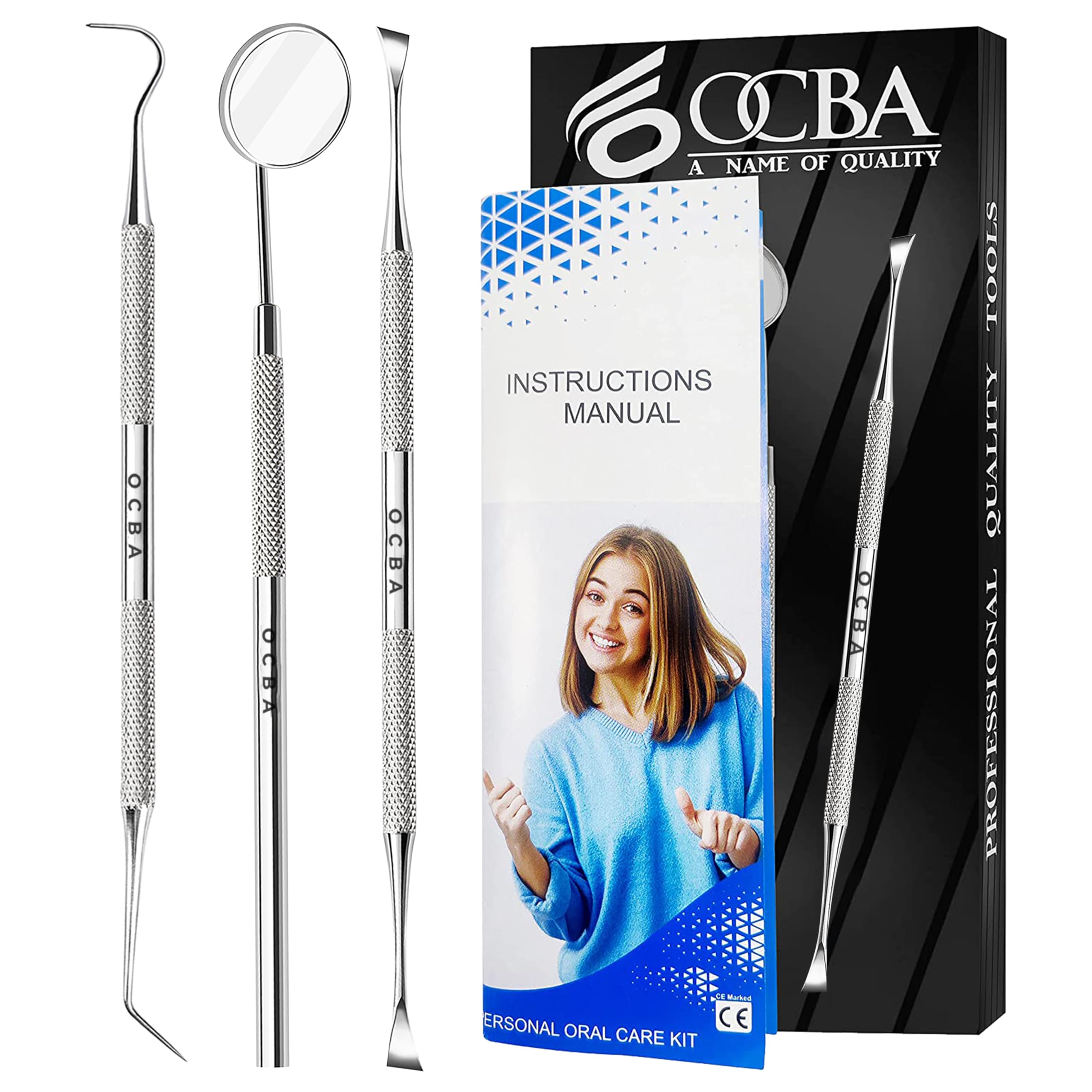 Kit De 2 Herramientas Para Limpieza Dental De Mascotas - Acero Inoxidable