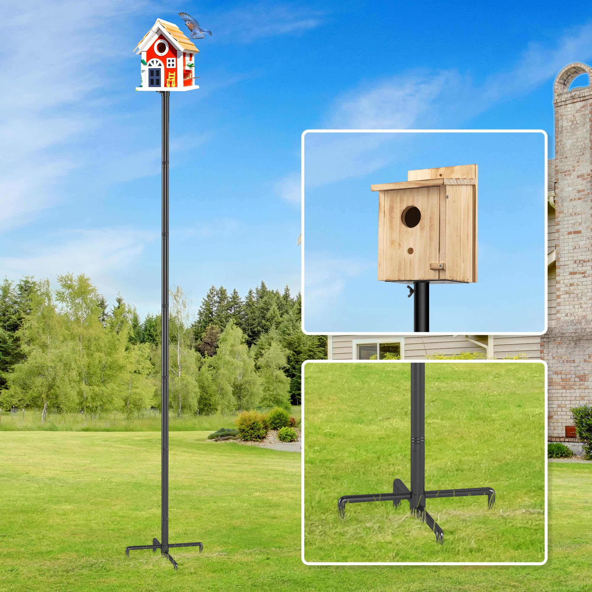 Ottsuls Lot De 2 Mangeoires à Oiseaux Robustes De 274,3 Cm Pour Oiseaux