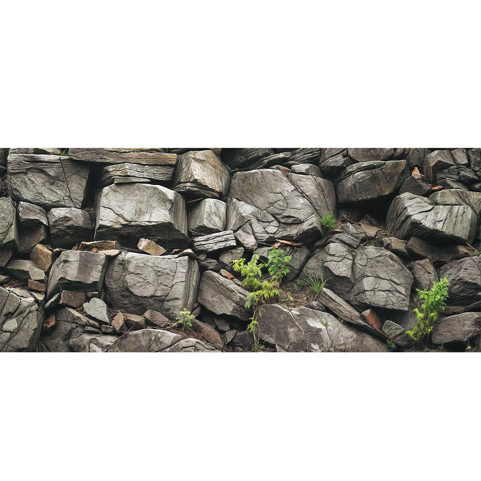 48X24IN Black Stone Aquarium Background, Rock Fish Reptile Tank Background, Natural Rocky Glass Bearded Dragon Terrarium Decor Background Wallpaper with 10 EVA Double-Sided Tape, Polyester