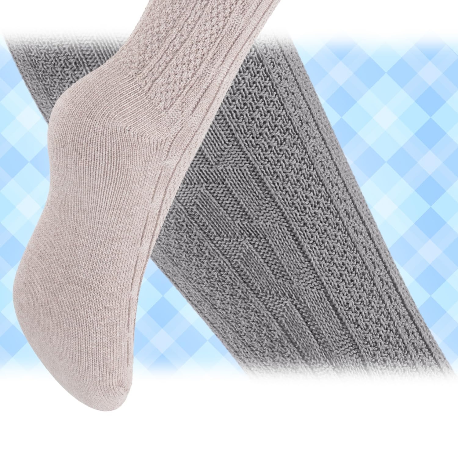 Celodoro Lot de 2 paires de chaussettes folkloriques pour homme et femme avec revers pour fête de la bière