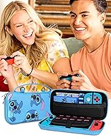 Vista 6 de Xinocy for Nintendo Switch OLED 9 in 1 Storage Accessories Kit with Travel Carrying Case+Switch Protective Cover+Game Case Holder+Strap+Sticker+2