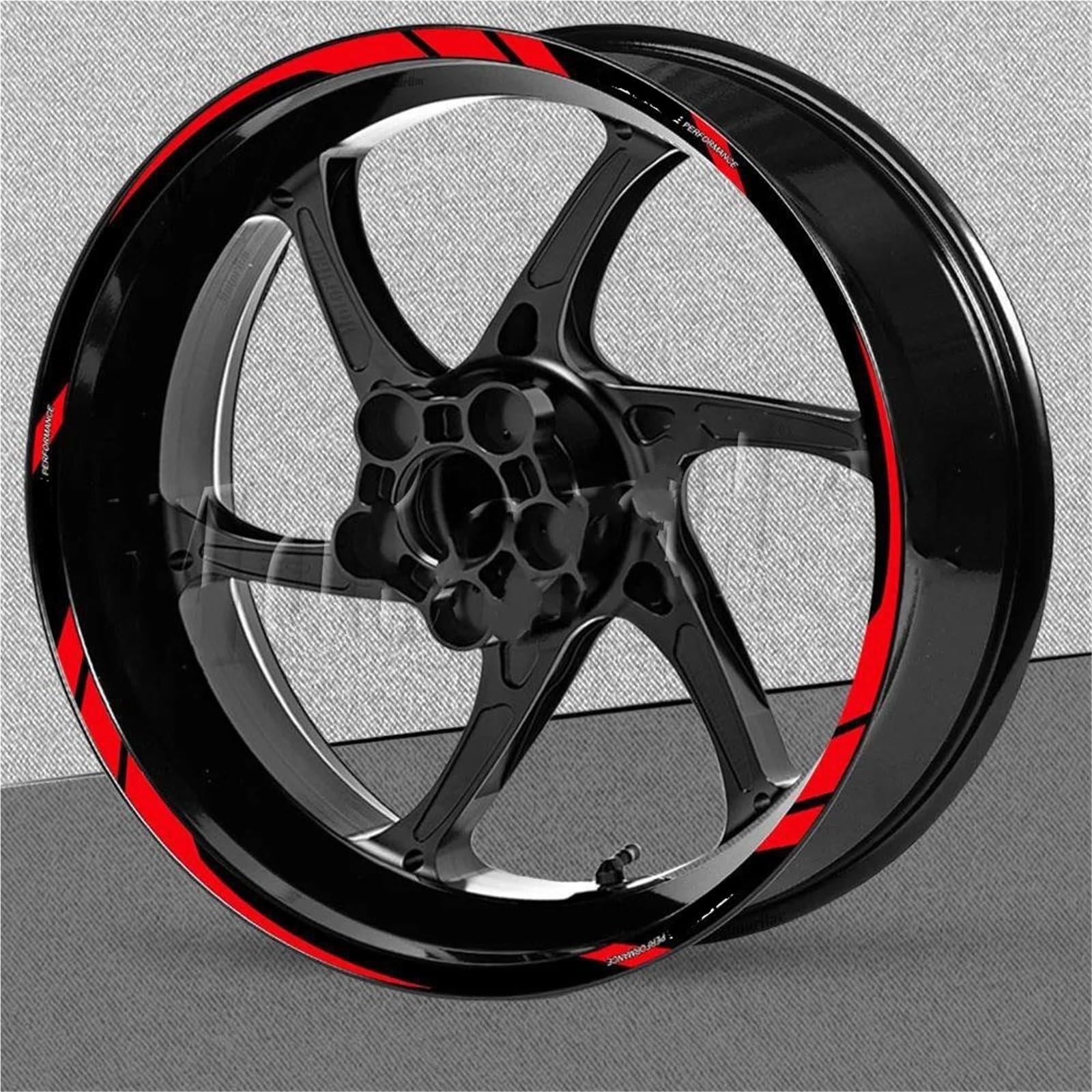 Motorcycle Wheel Stripes for Ducati for Hypermotard 950 for Diavel V4 for Multistrada 1200s for Panigale Monster 696 Motorcycle Stripe Wheel Sticker Decal(17 Inch A)