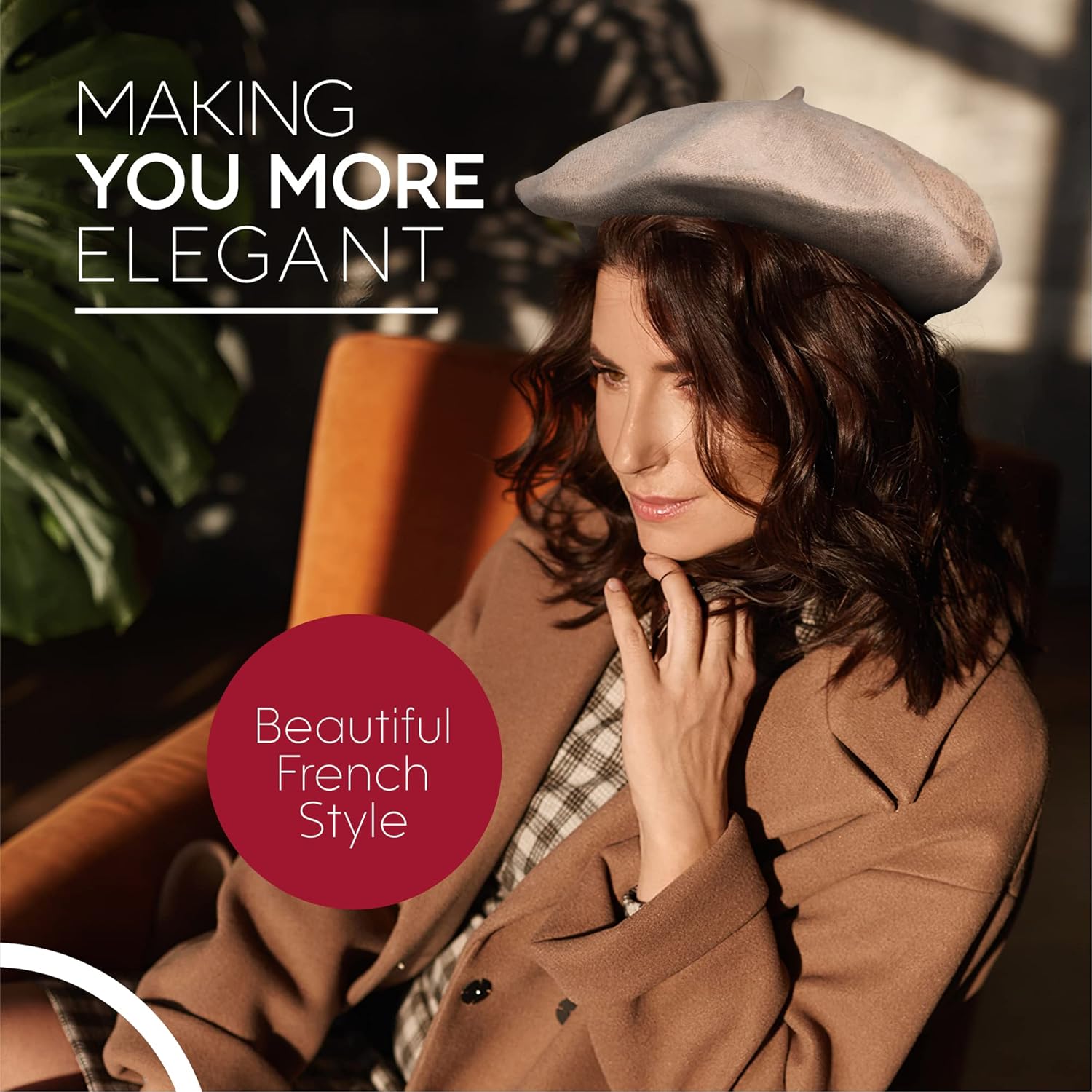 French Wool Beret Hat - Classic Stretchable - One Size Fits Most - Solid Color - Stylish Chic Parisian - Image 3