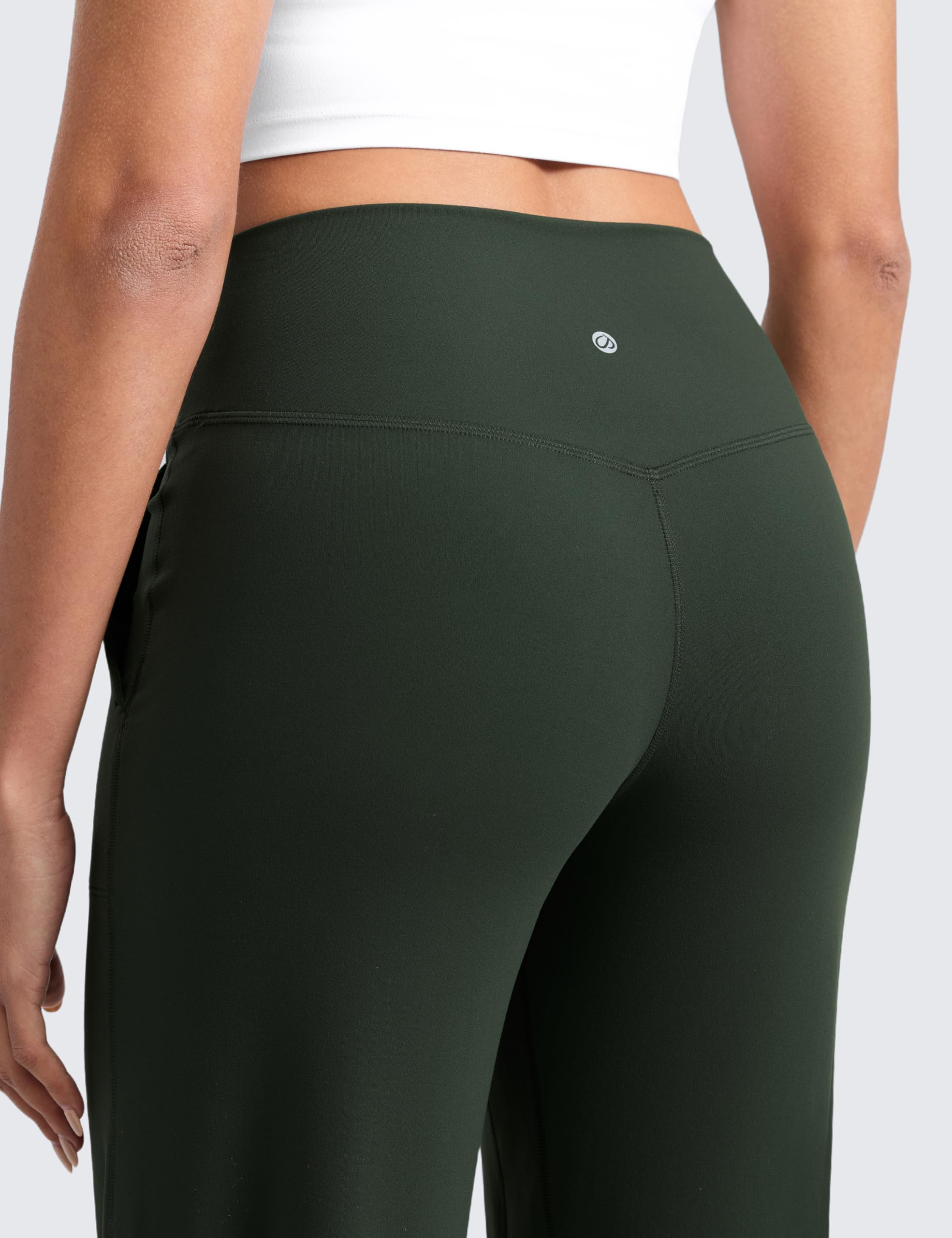 CRZ YOGA Butterlift Pantaloni a Gamba Larga 74cm Leggenda Verde 42